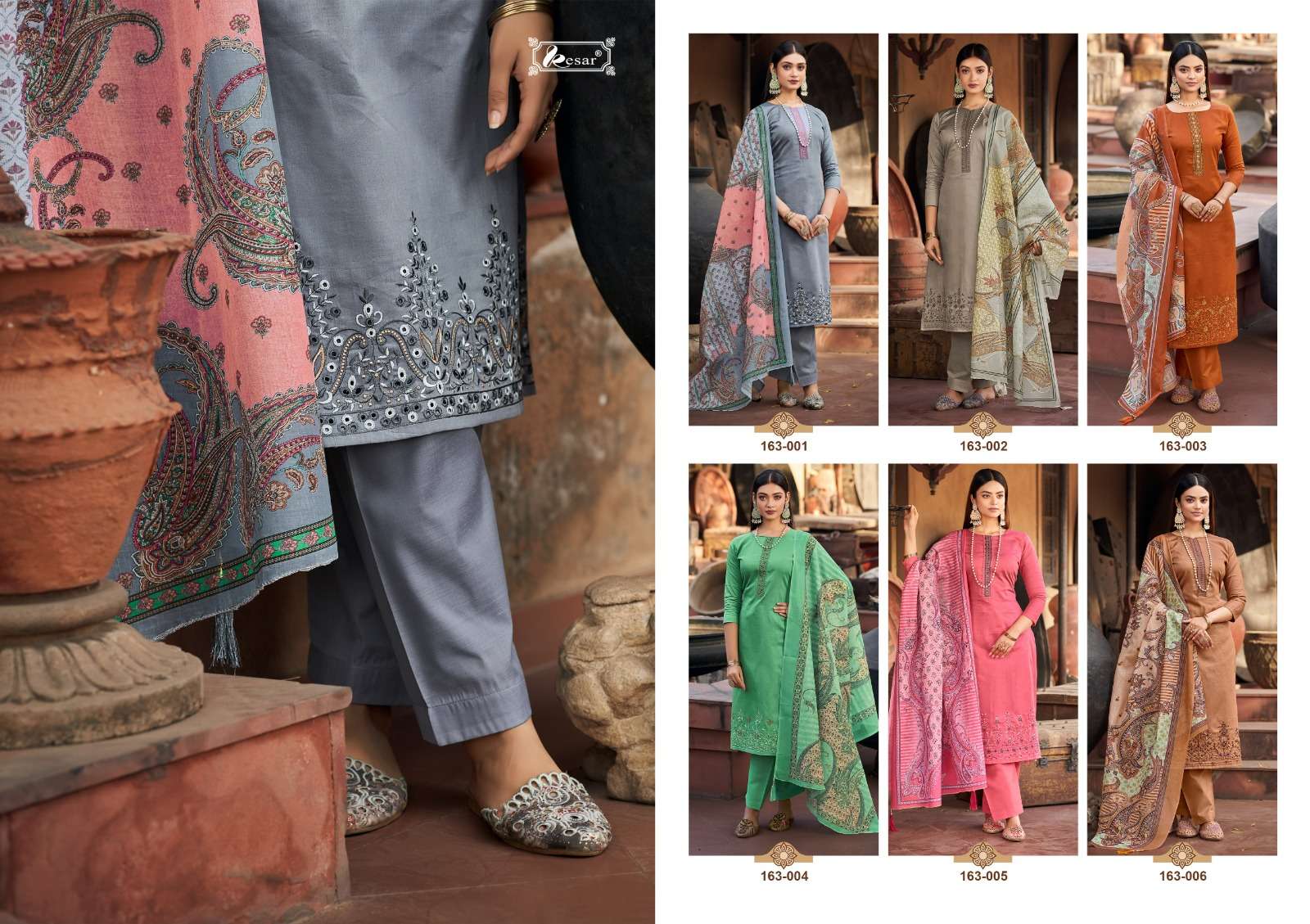 kesar ehsaas pure jam cotton designer look punjabi salwar kameez wholesale price surat