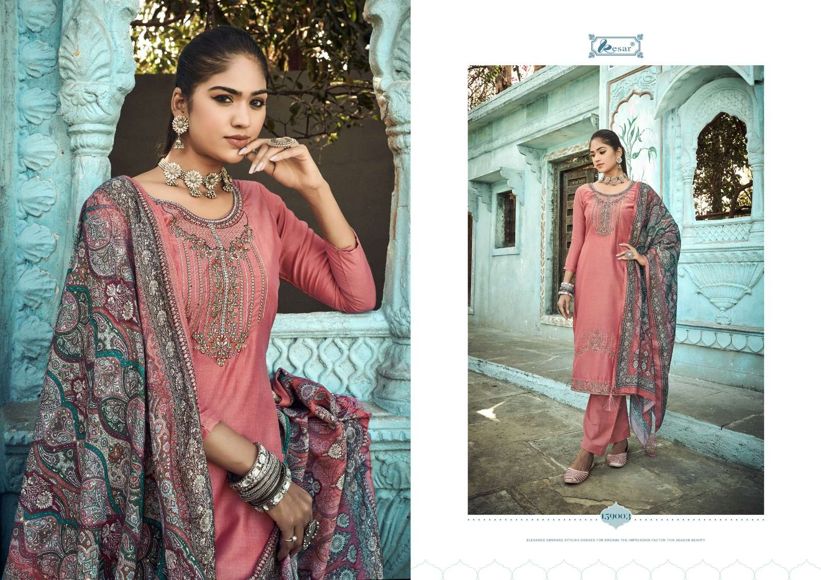 kesar sahira 159001-159006 series exclusive designer salwar kameez catalogue design 2023 