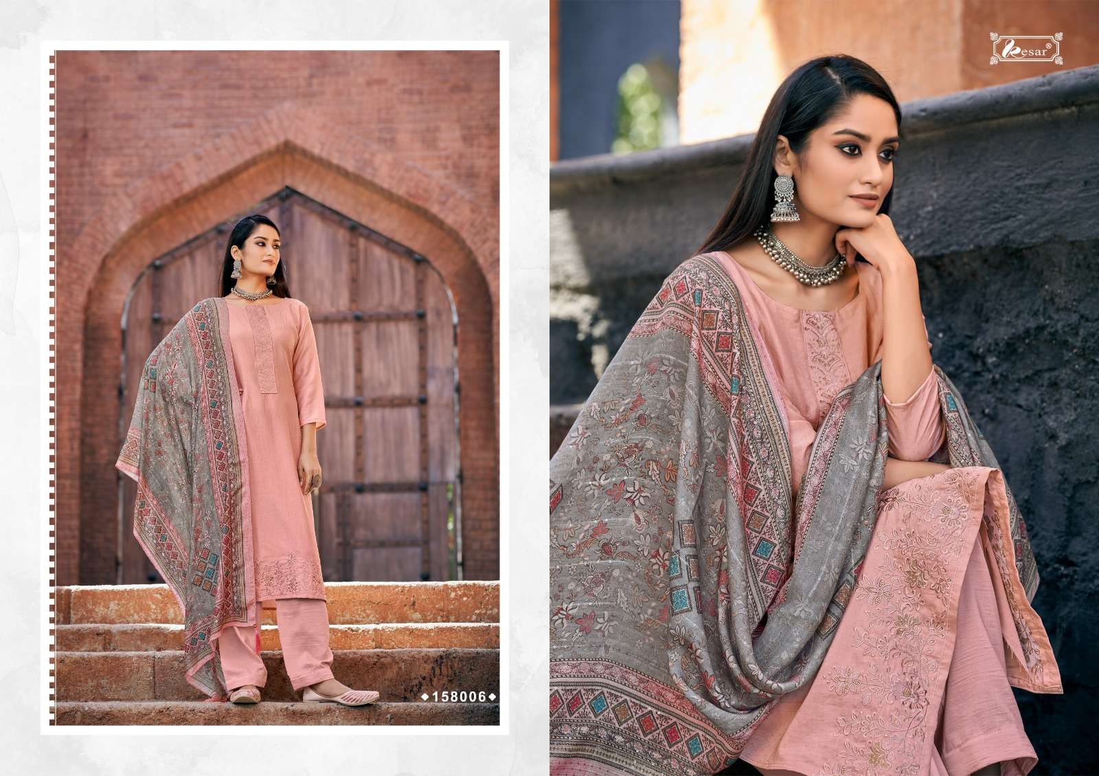 kesar shisha exclusive designer salwar kameez catalogue manufacturer surat