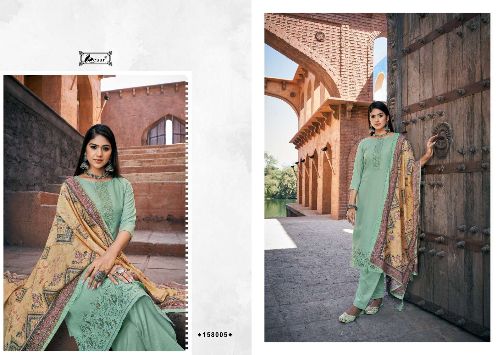 kesar shisha exclusive designer salwar kameez catalogue manufacturer surat