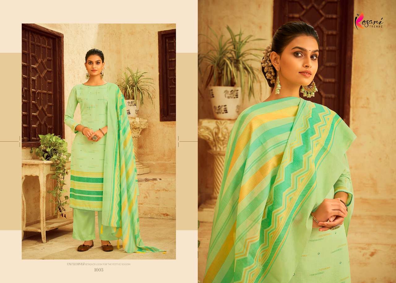 kesari trendz alisha 1001-1006 series lawn cotton designer salwar kameez catalogue wholesale price surat 