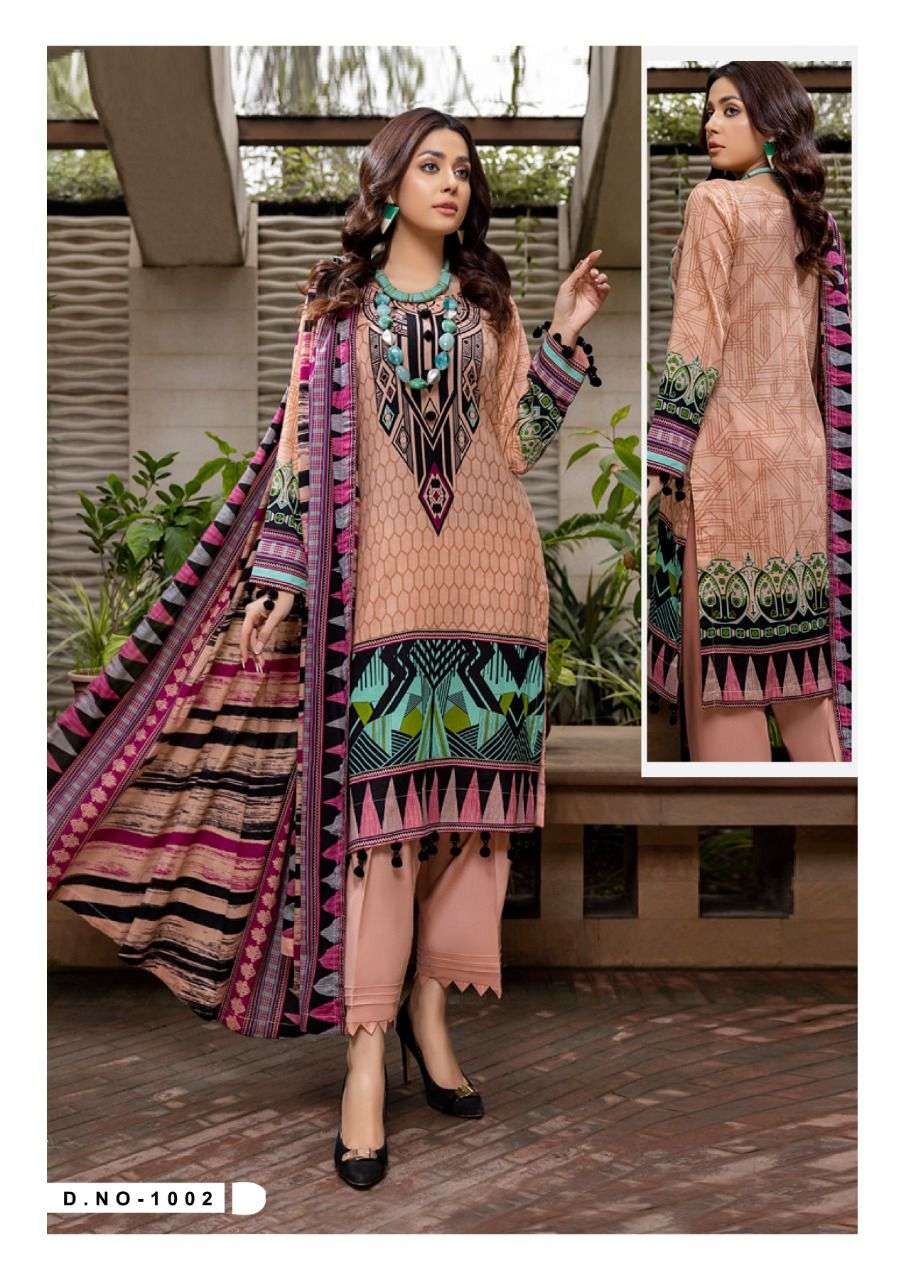 kf designer johra 1001-1006 series pure heavy cotton designer salwar suits catalogue manufacturer surat 