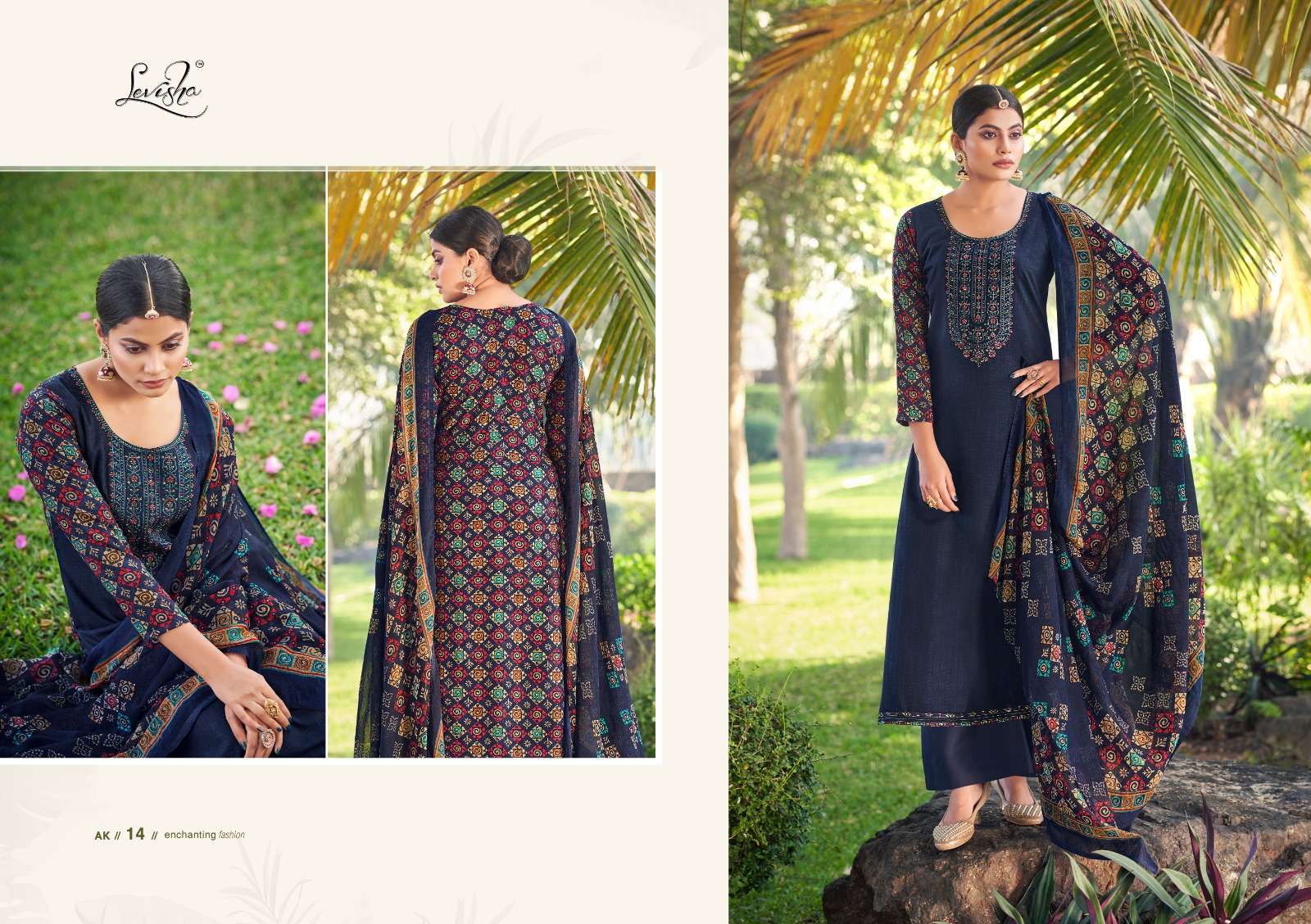 levisha anamika 13-18 series fancy designer salwar kameez catalogue manufacturer surat 