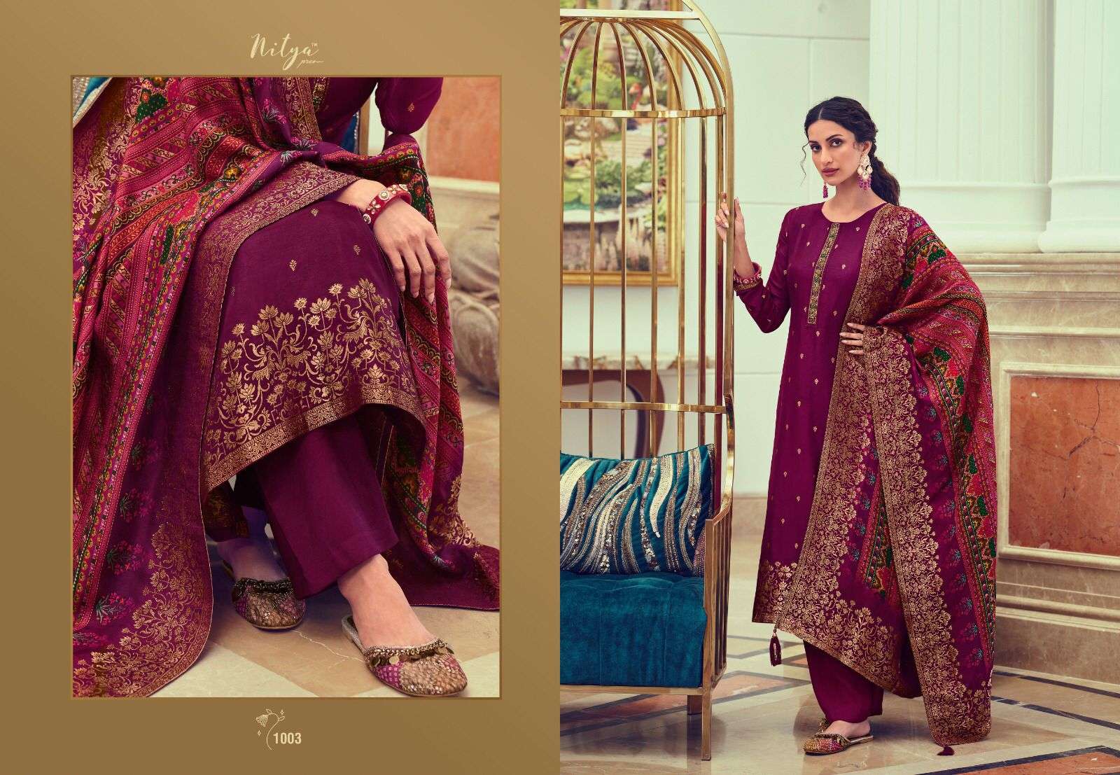 lt fabrics nitya vol-187 1001-1006 series indian designer salwar kameez catalogue manufacturer surat 