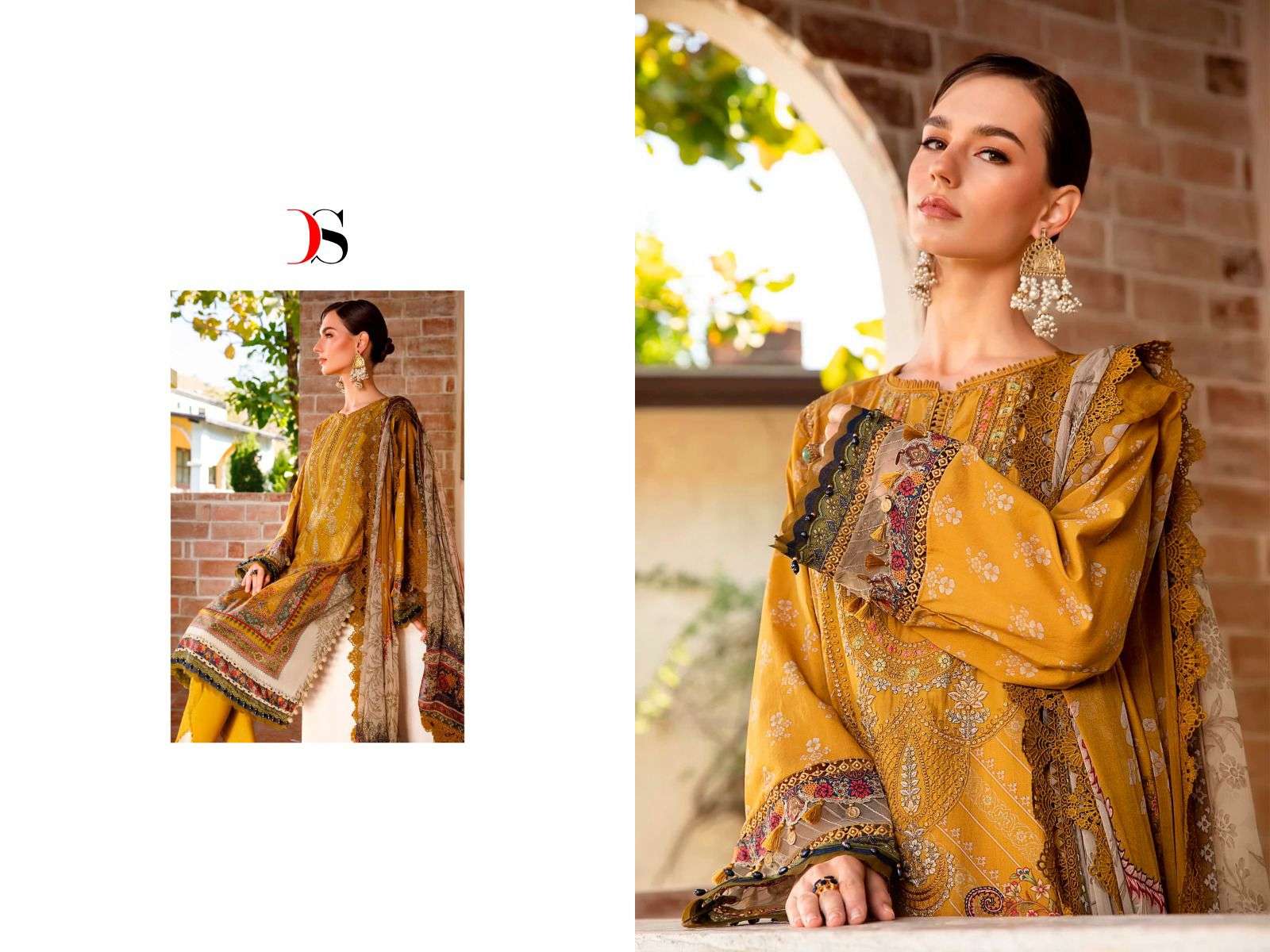 mariab mprint spring summer vol-23 by deepsyb suits pakistani pure cotton embroidered suits supplier surat