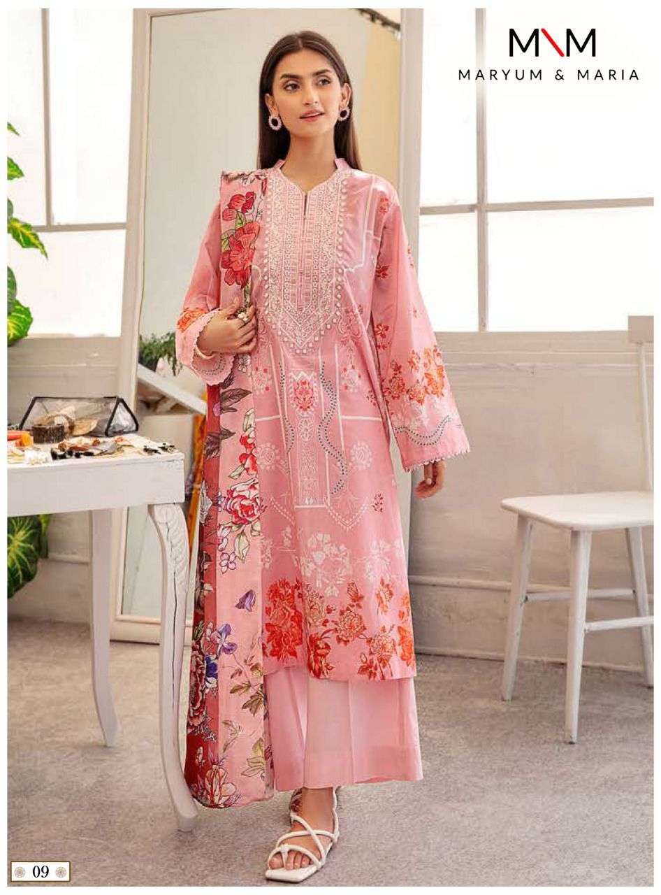 maryam&maria mahermah 01-10 series pure cotton designer salwar kameez wholesale price surat
