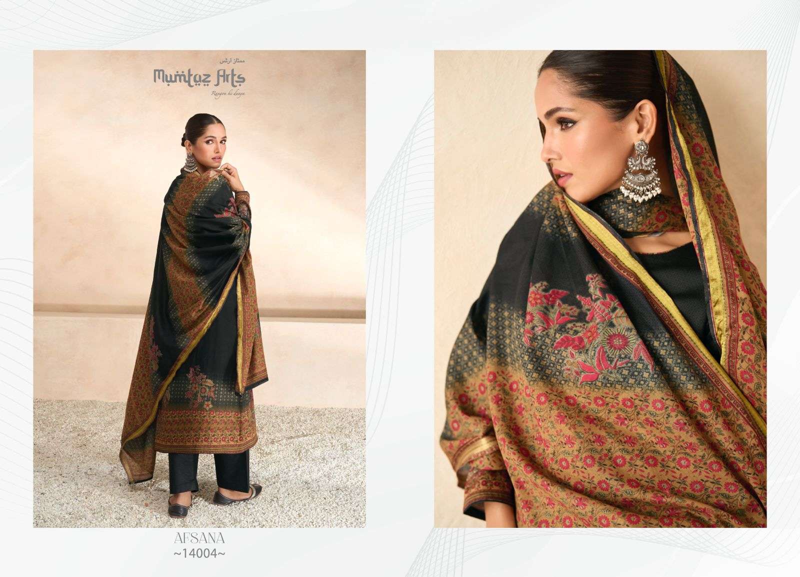 mumtaz arts afsana 14001-14006 series unstich designer salwar kameez catalogue design 2023 
