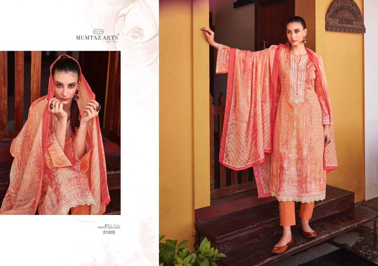 mumtaz arts sooti dhaage 21001-21010 series digital print with work designer salwar suits design 2023