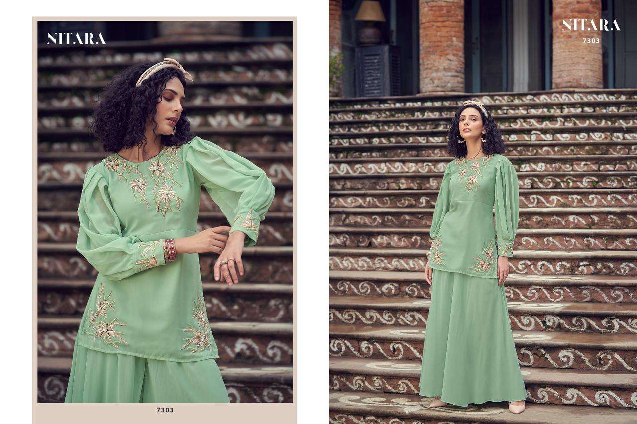 nitara ghazal vol-4 7301-7304 series readymade designer party wear dress latest collection 