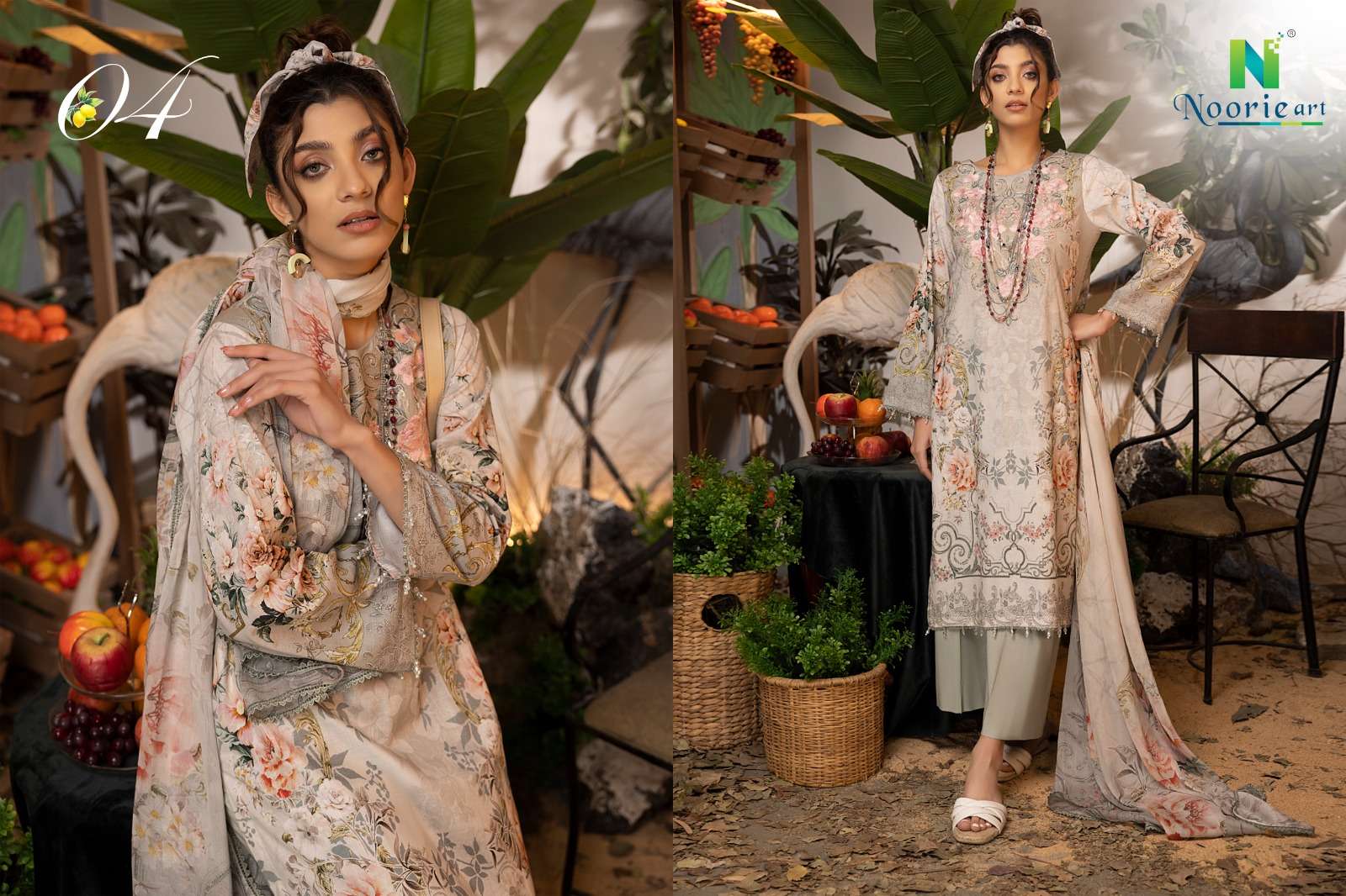 noorie art libaas 01-09 series stylish designer pakistani salwar suits catalogue manufacturer surat 