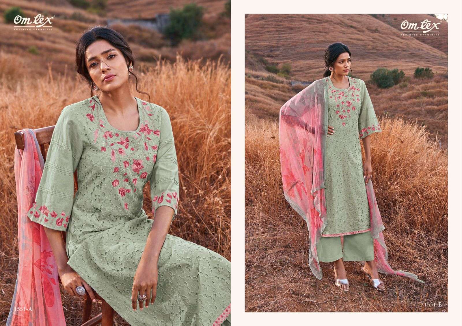 omtex hailey 1551 colours lawn cotton fancy salwar kameez wholesale price surat