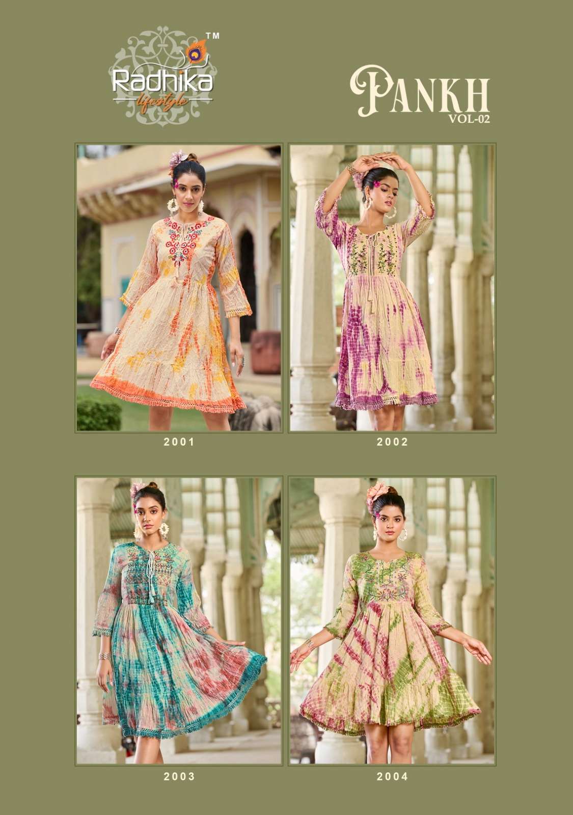 radhika lifestyle pankh vol-2 2001-2004 series stylish designer kurtis catalogue online supplier surat