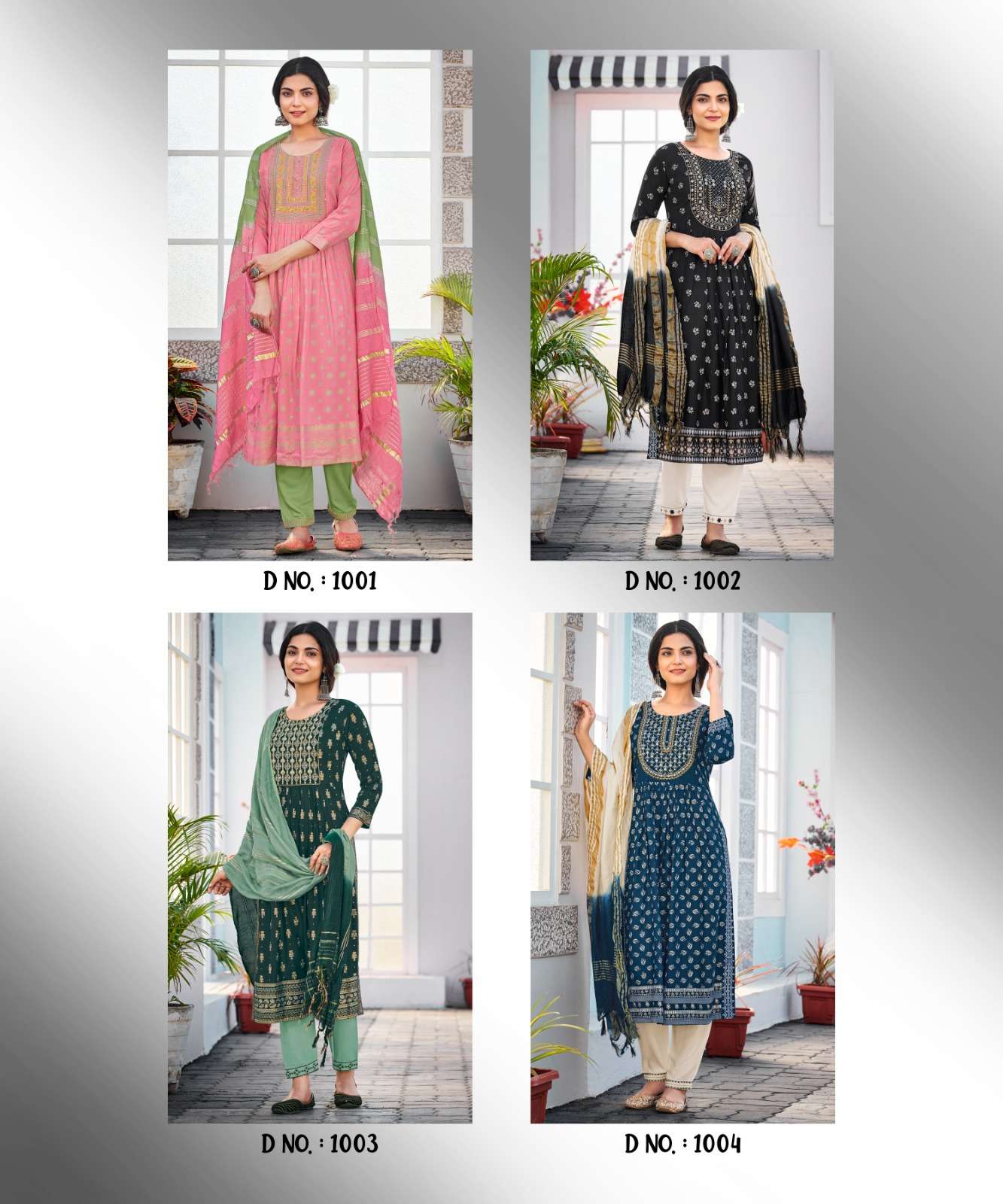 rangjyot rangmanch vol-2 1001-1008 series stylish look designer kurtis catalogue manufacturer surat