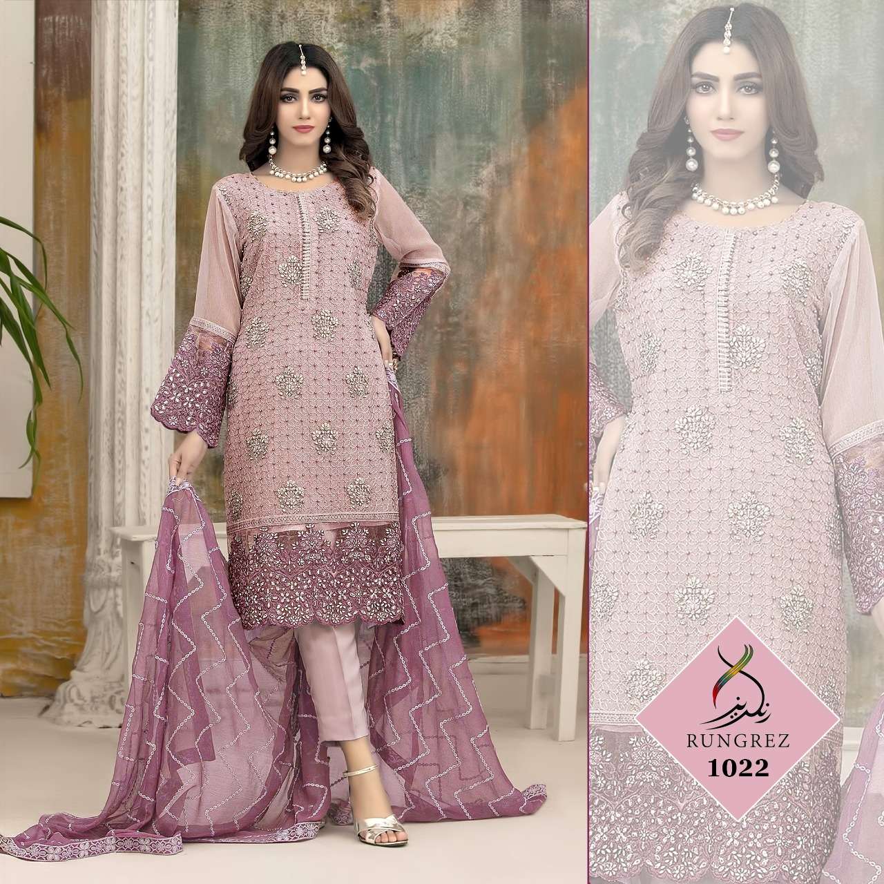 rungrez 1022 series exclusive designer pakistani salwar suits manufacturer surat 