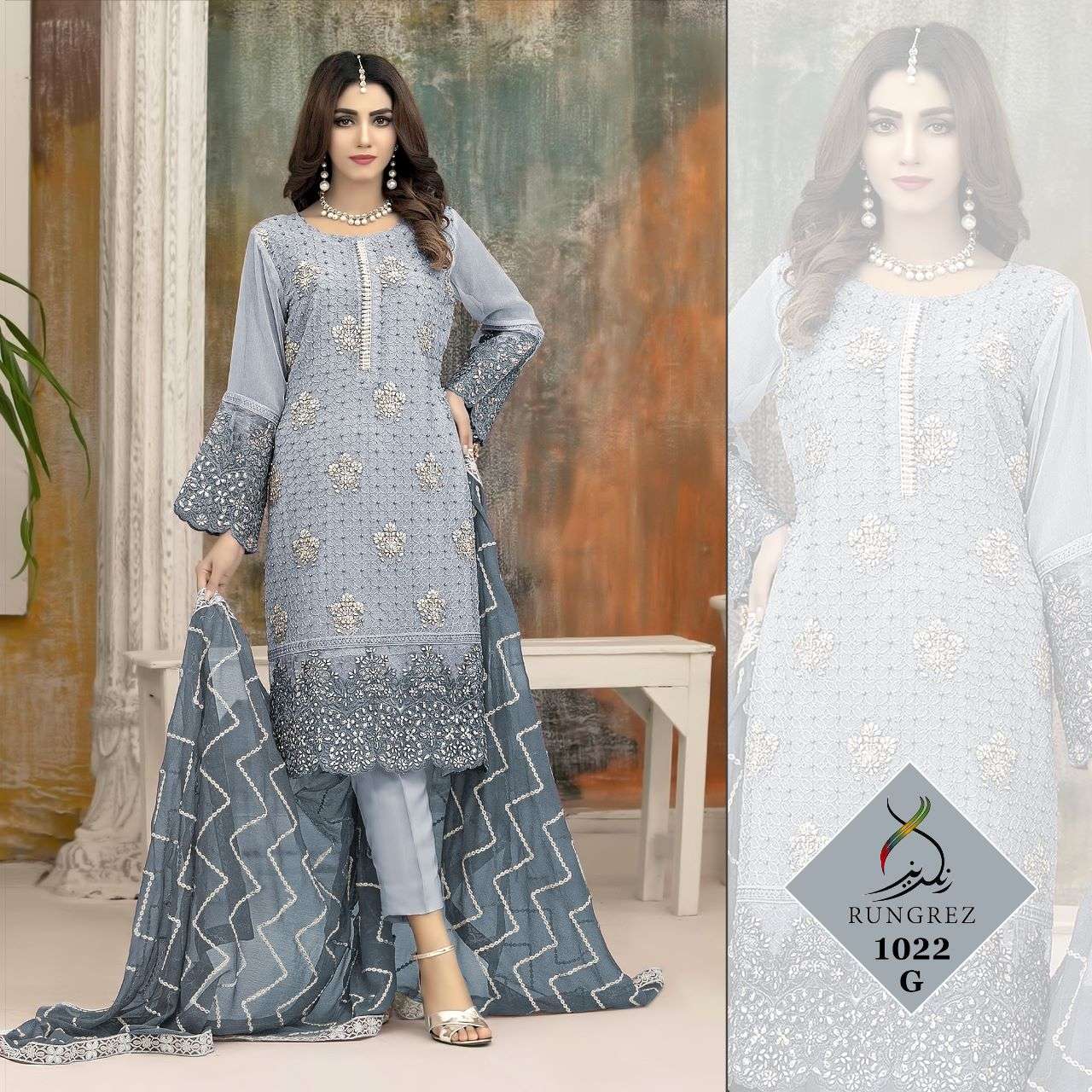 rungrez 1022 series exclusive designer pakistani salwar suits manufacturer surat 