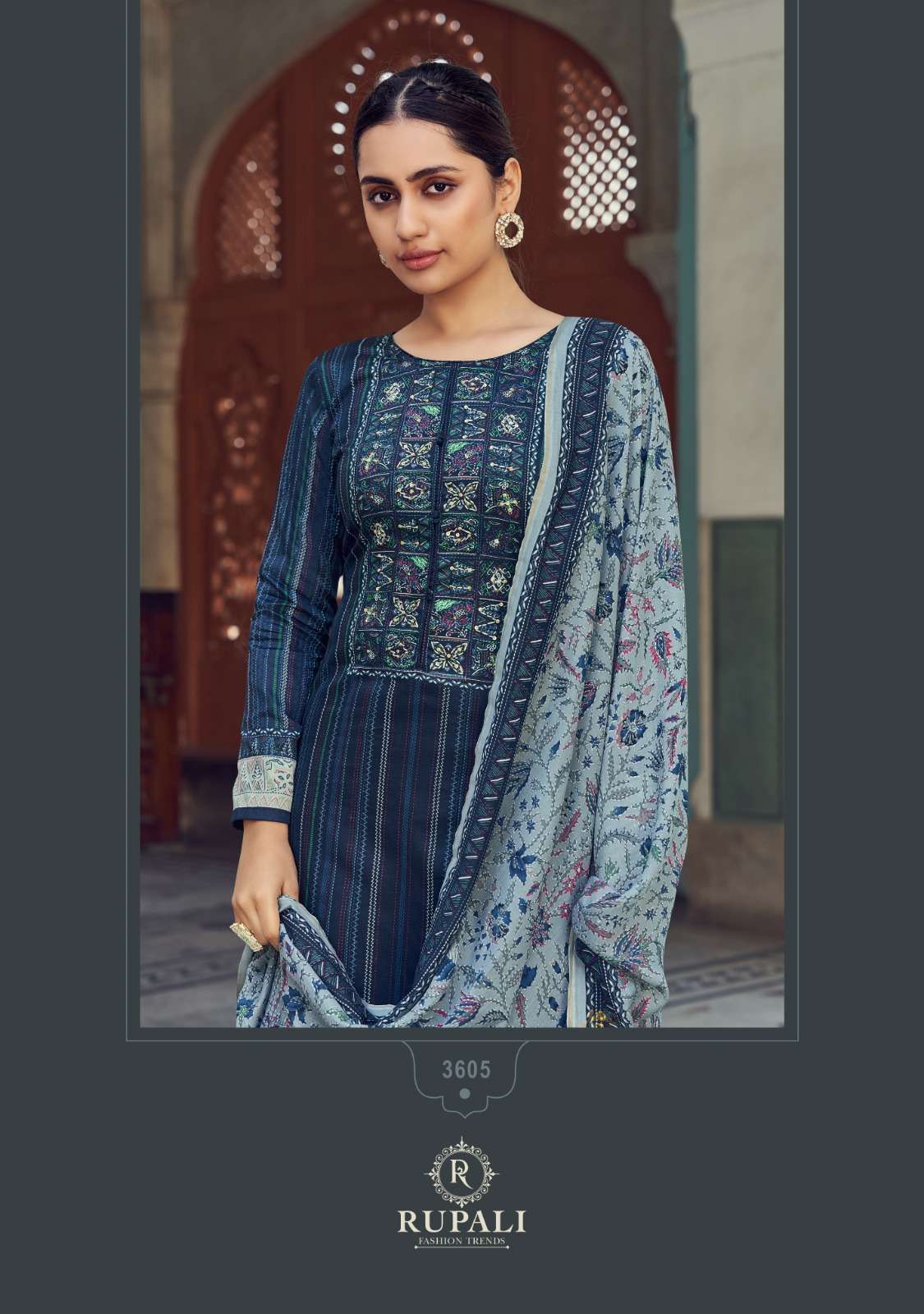 rupali fashion reflection 3601-3606 series indian designer salwar kameez catalogue manufacturer surat 