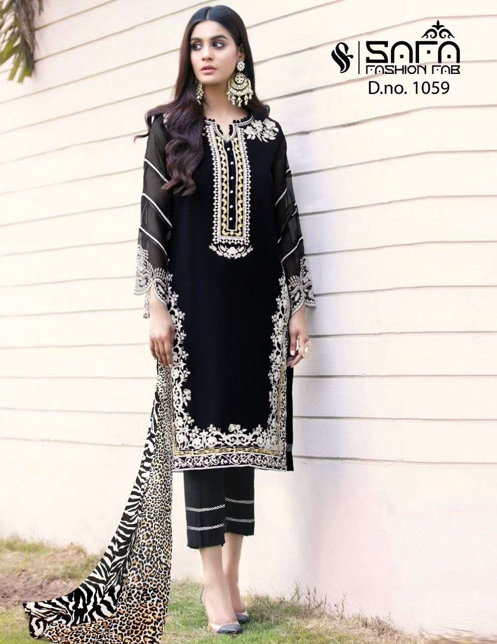safa fashion fab 1059 series fancy designer pakistani salwar suits wholesaler surat