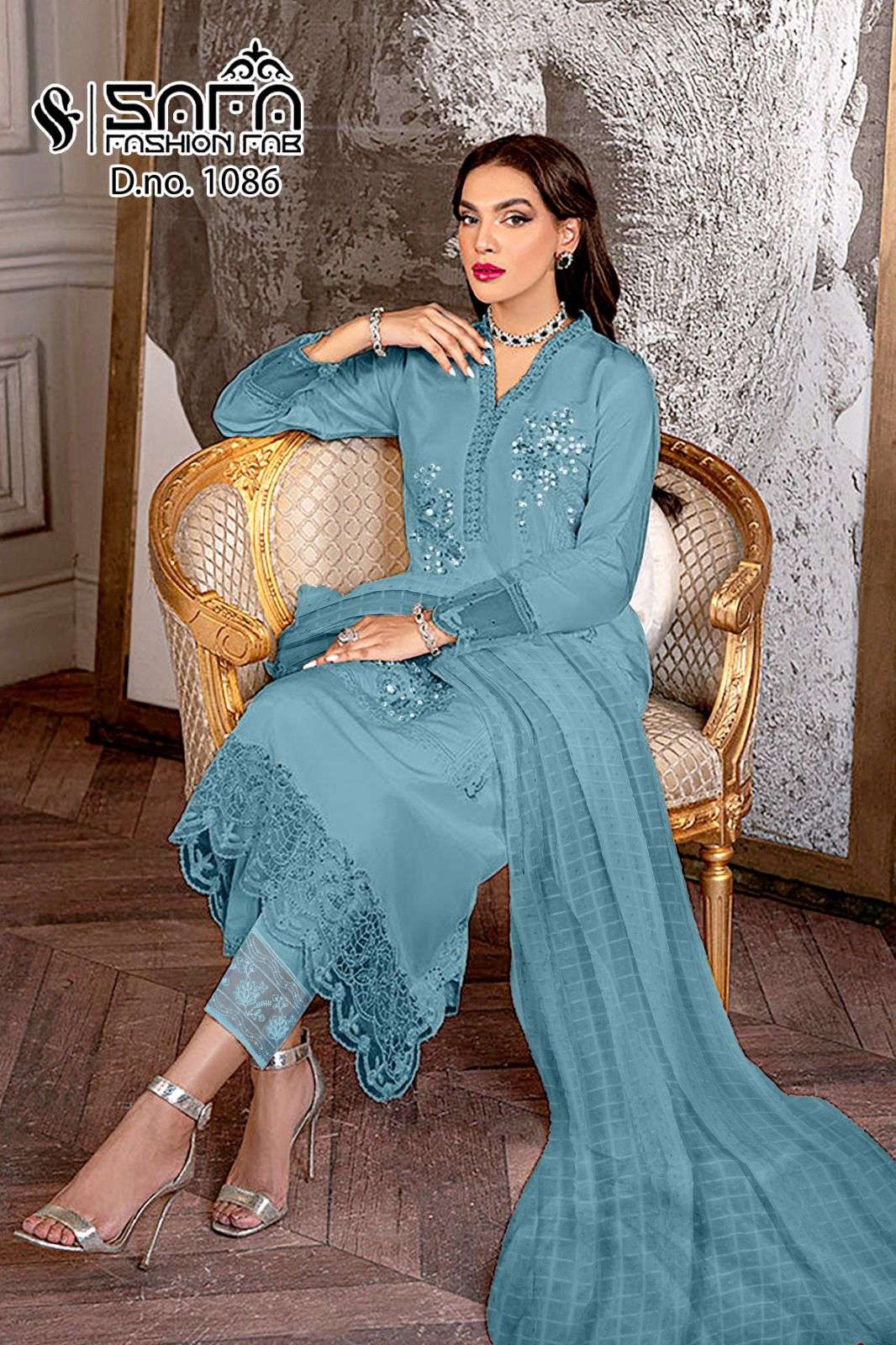 safa fashion fab 1086 series new colours exclusive designer pakistani salwar suits new collection 
