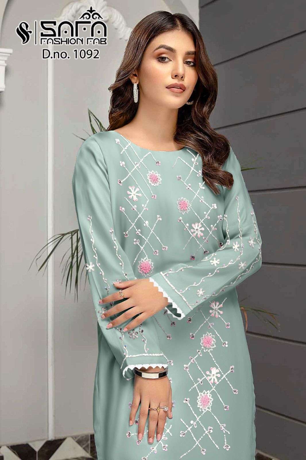 safa fashion fab 1092 heavy georgette designer embroidered salwar kameez surat