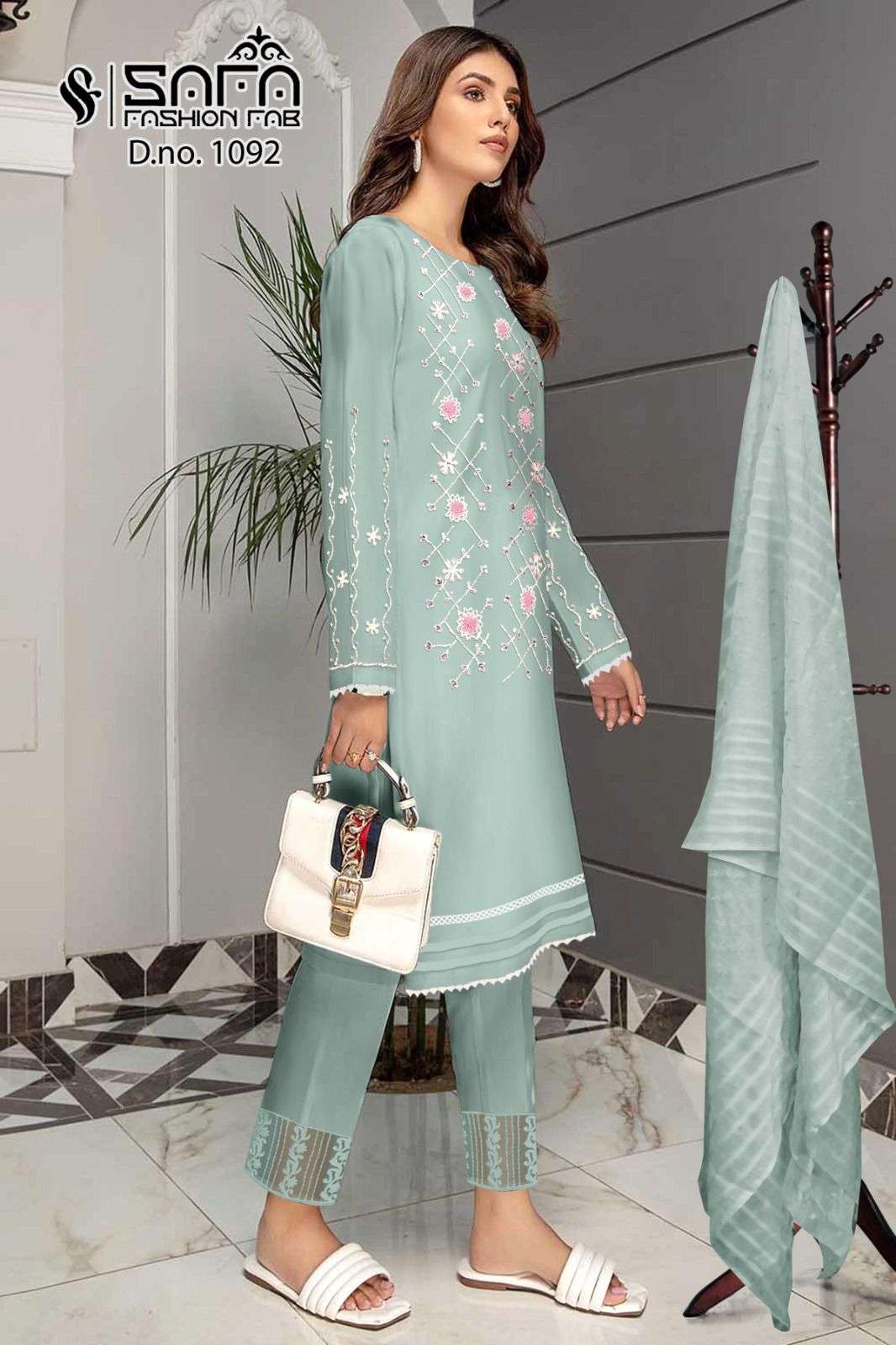 safa fashion fab 1092 heavy georgette designer embroidered salwar kameez surat