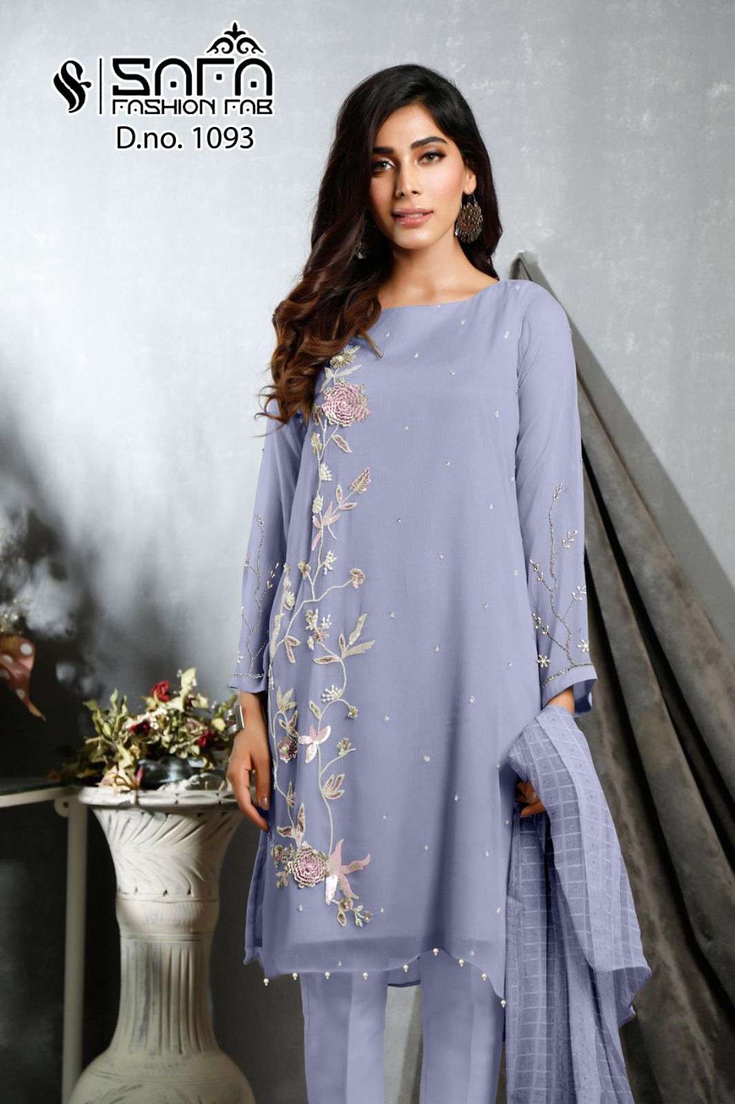 safa fashion fab 1093 georgette designer embroidery work readymade salwar kameez surat