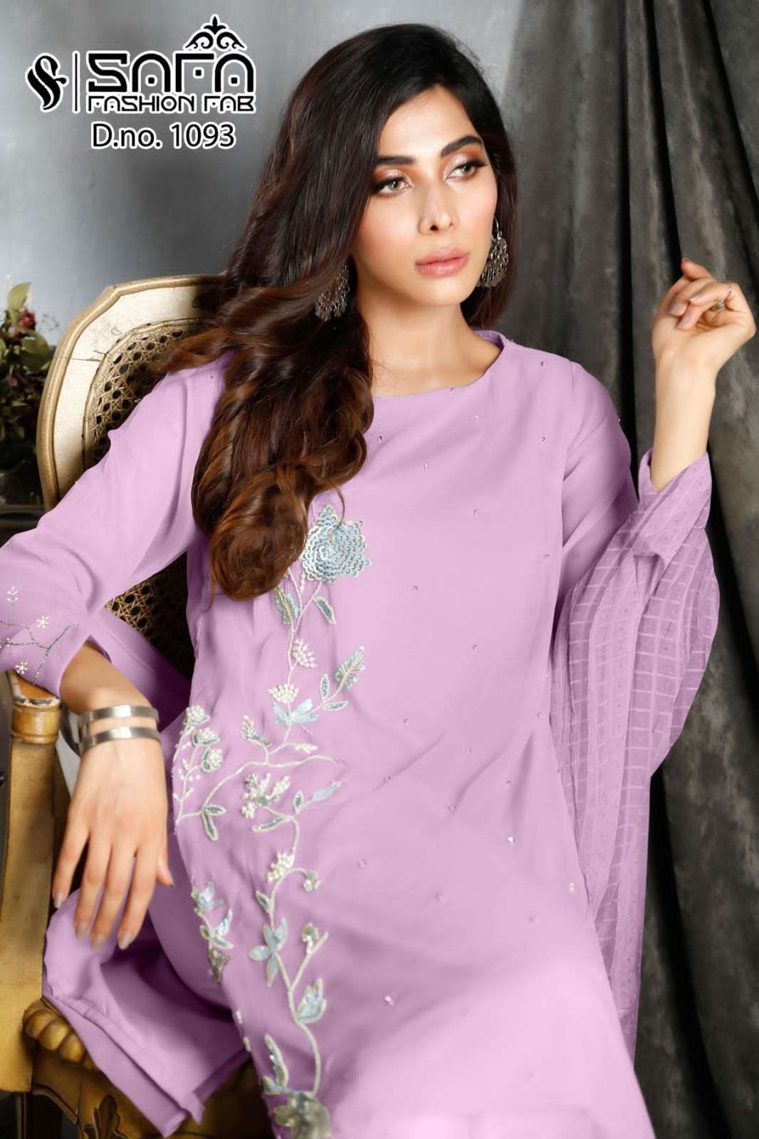 safa fashion fab 1093 georgette designer embroidery work readymade salwar kameez surat
