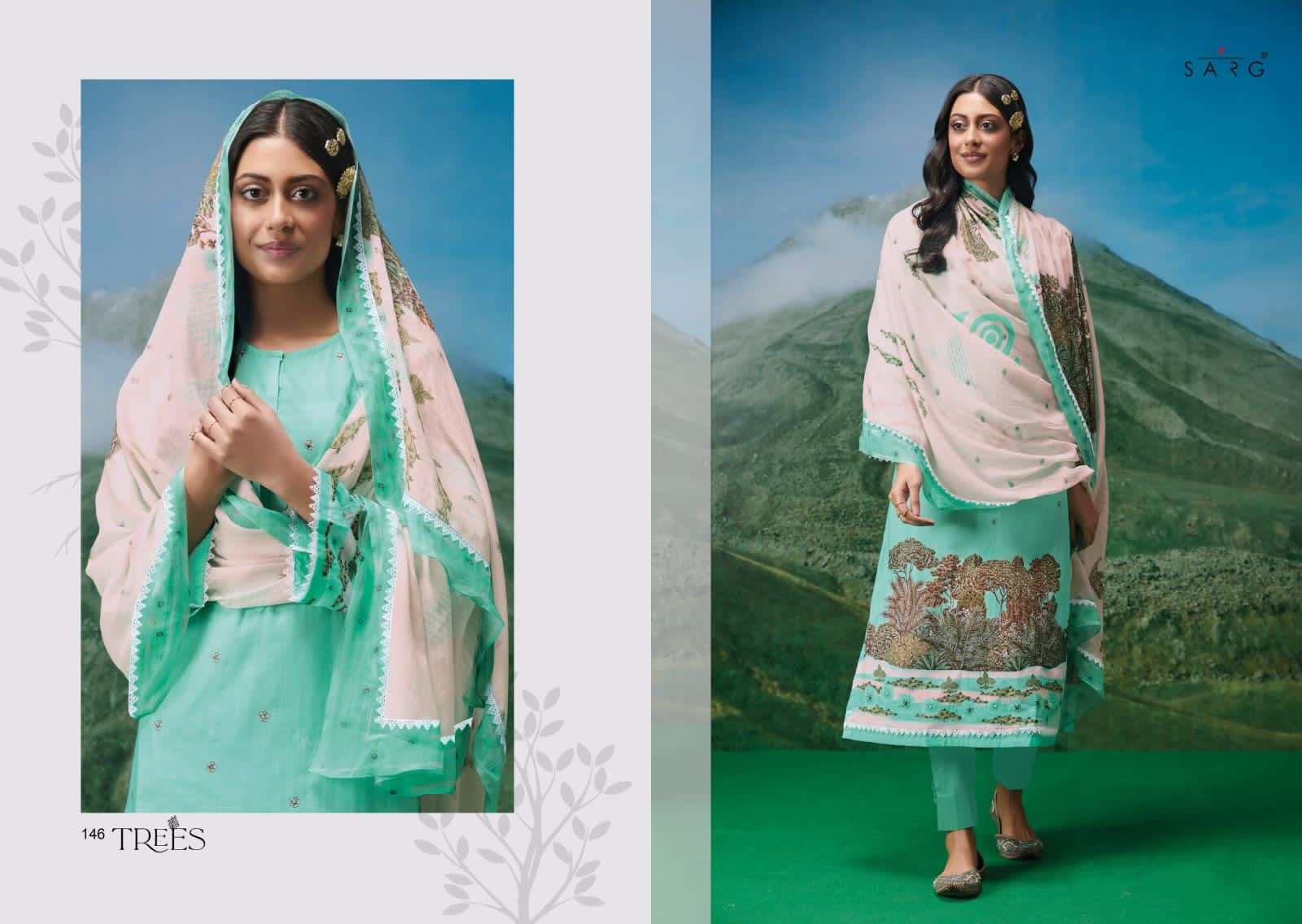 sahiba trees pure cotton lawn designer salwar kameez catalogue wholesale price surat 