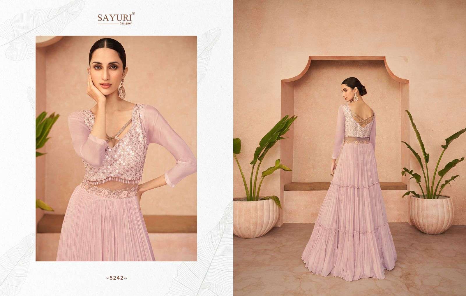 sayuri designer trendy 5239-5242 series readymade designer party wear dress catalogue wholesale price surat 