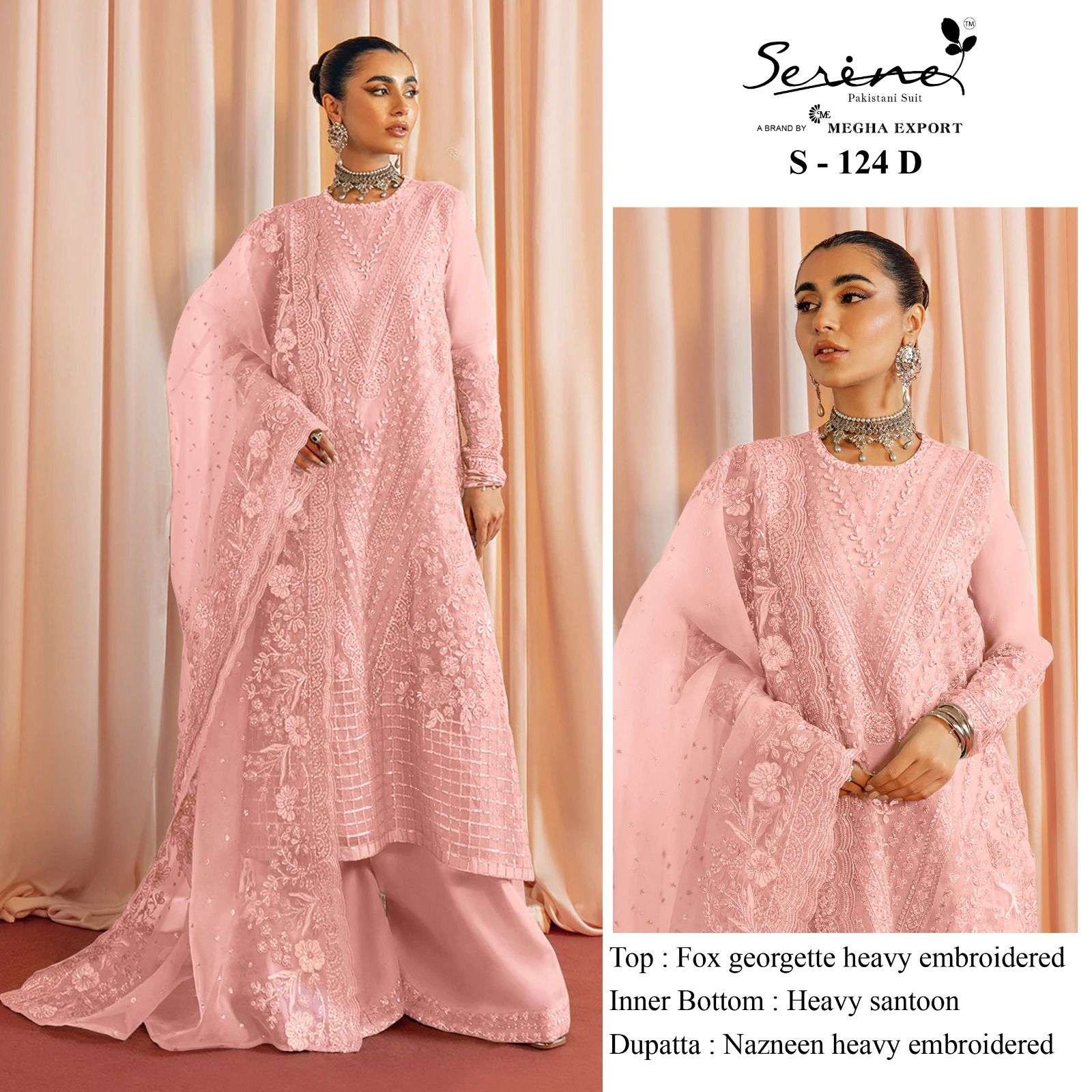 serine 124 series faux georgette designer pakistani salwar kamez in suits