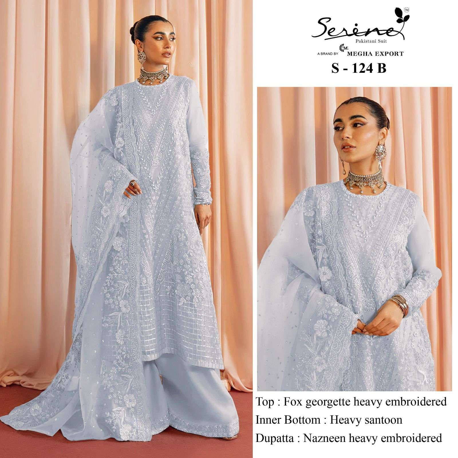serine 124 series faux georgette designer pakistani salwar kamez in suits