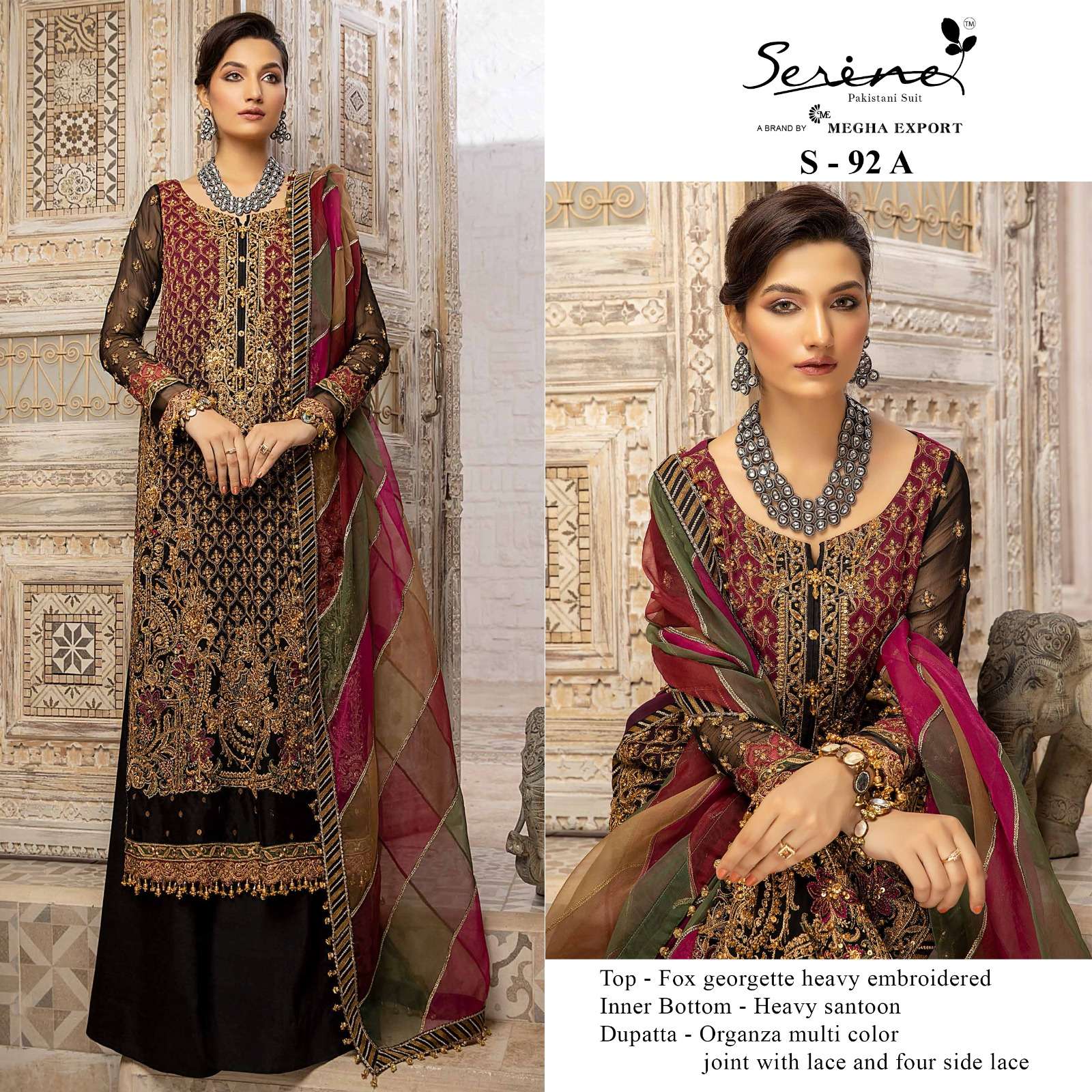 serine 92 series faux georgette designer pakistani salwar suits catalogue online market surat 