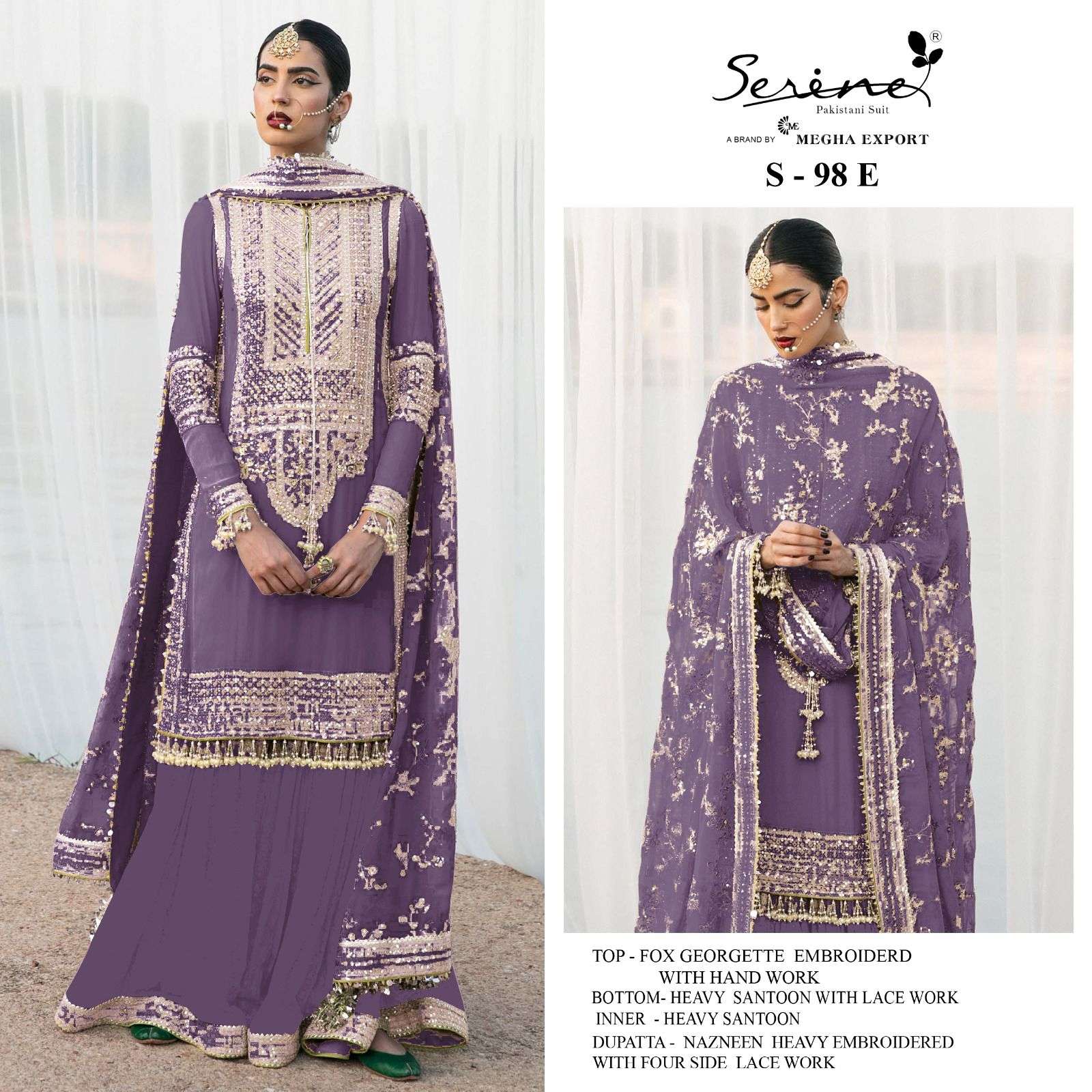 serine 98 series bridal look designer pakistani salwar kameez manufacturer surat