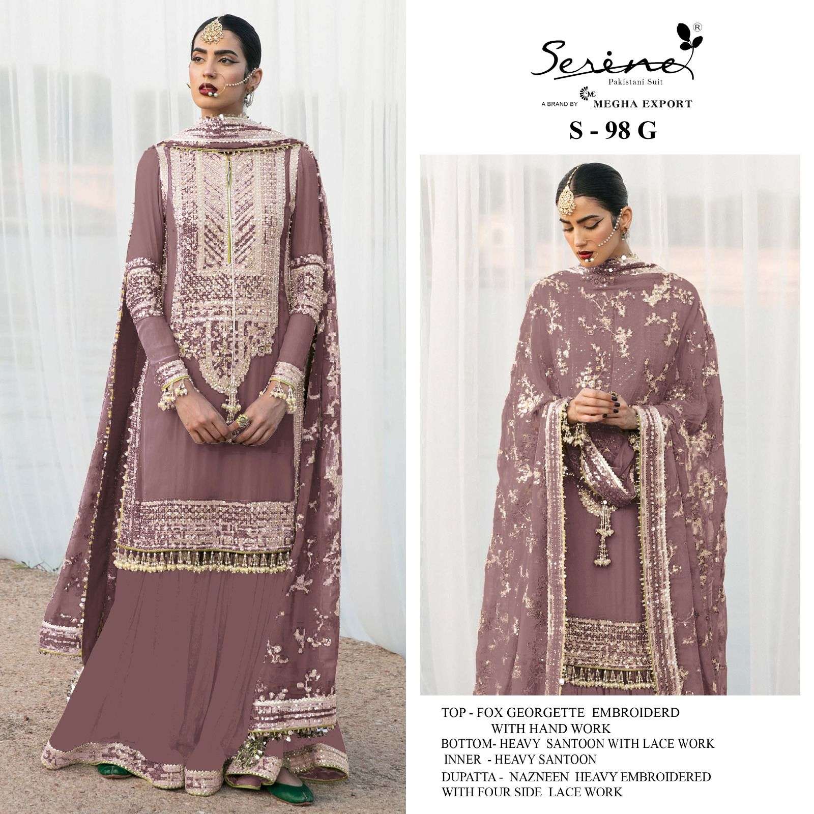 serine 98 series bridal look designer pakistani salwar kameez manufacturer surat