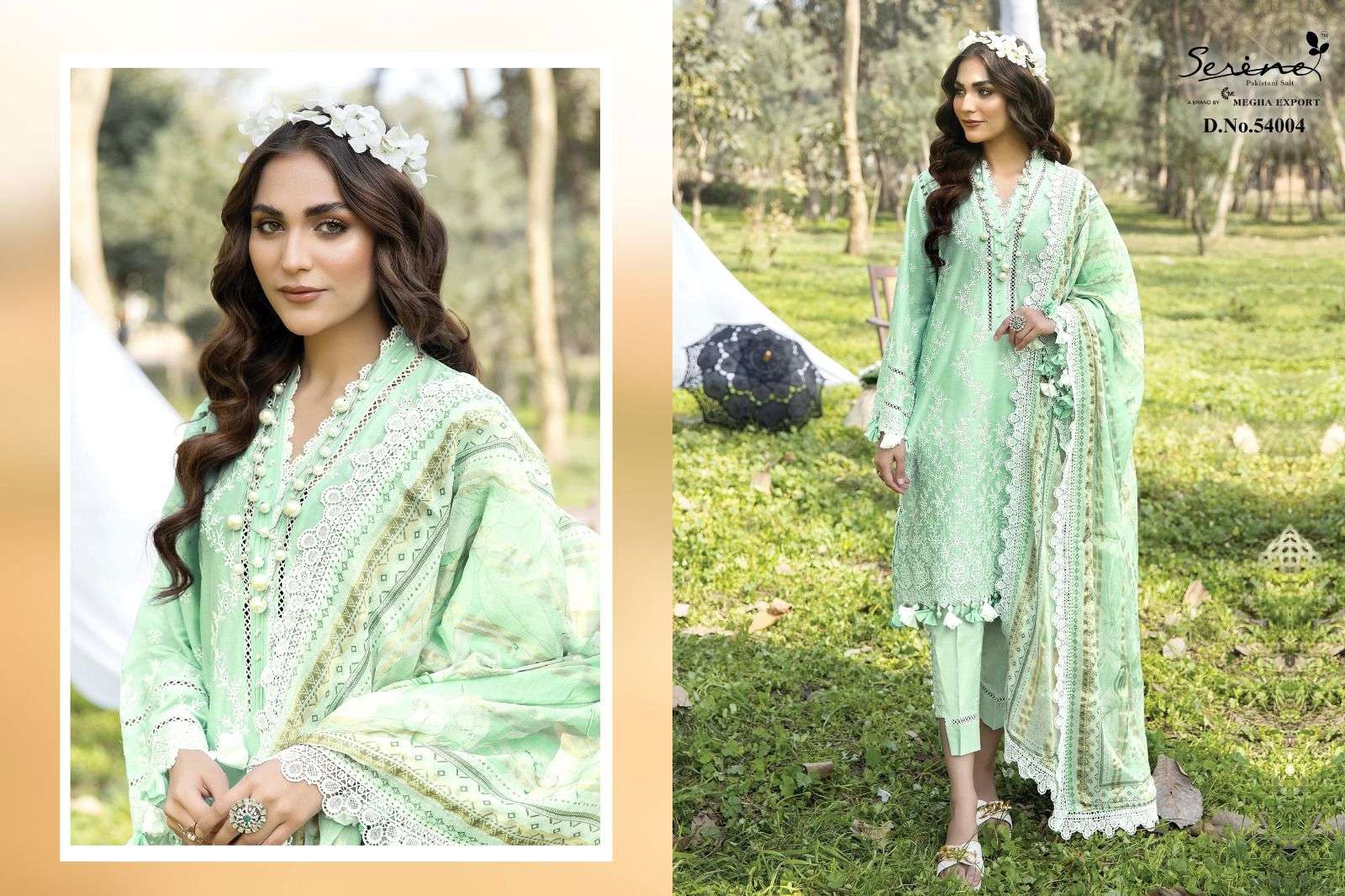 serine adan libas fuchsia 54001-54006 series stylish look designer pakistani salwar suits manufacturer surat