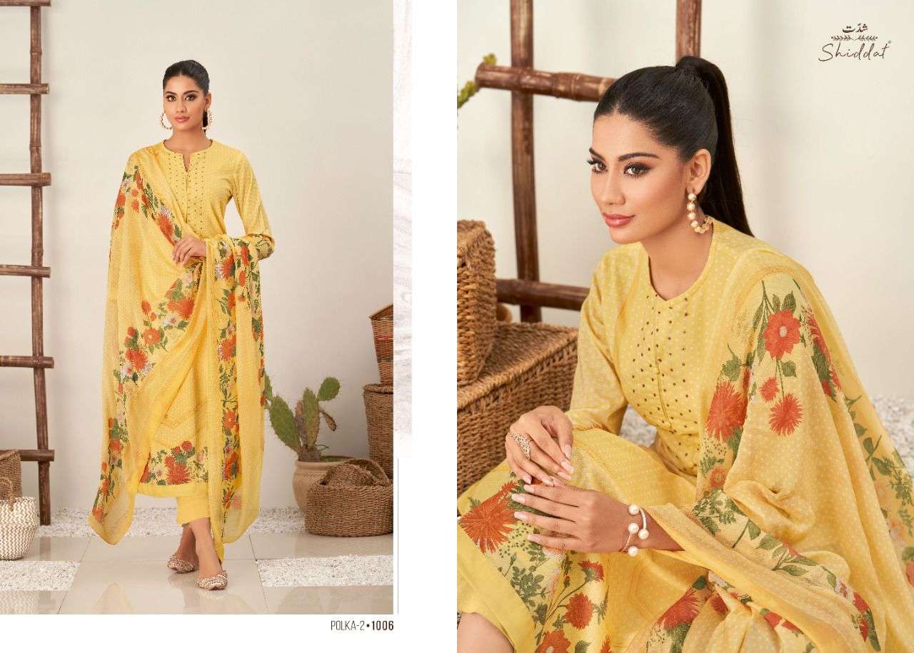 shiddat polka 1001-1010 series trendy designer salwar kameez catalogue online supplier surat