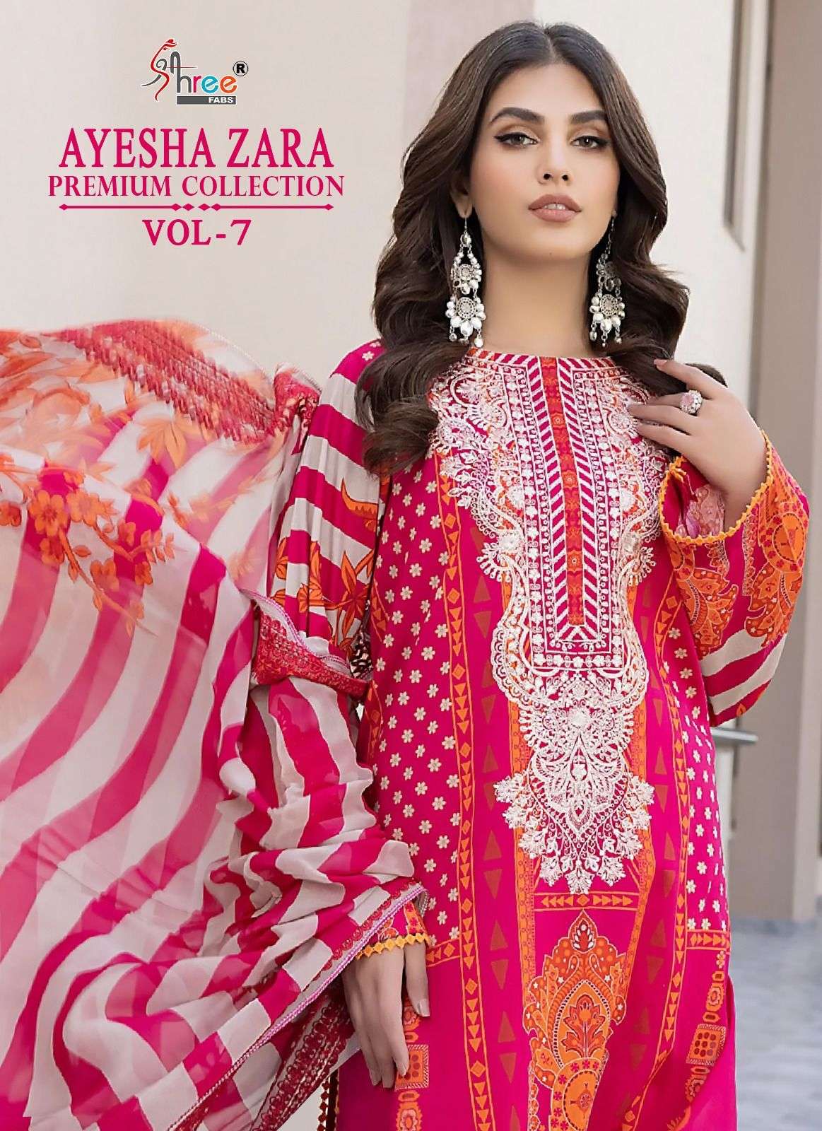 shree fabs ayesha zara vol-7 3016-3019 series fancy designer pakistani salwar kameez wholesaler surat