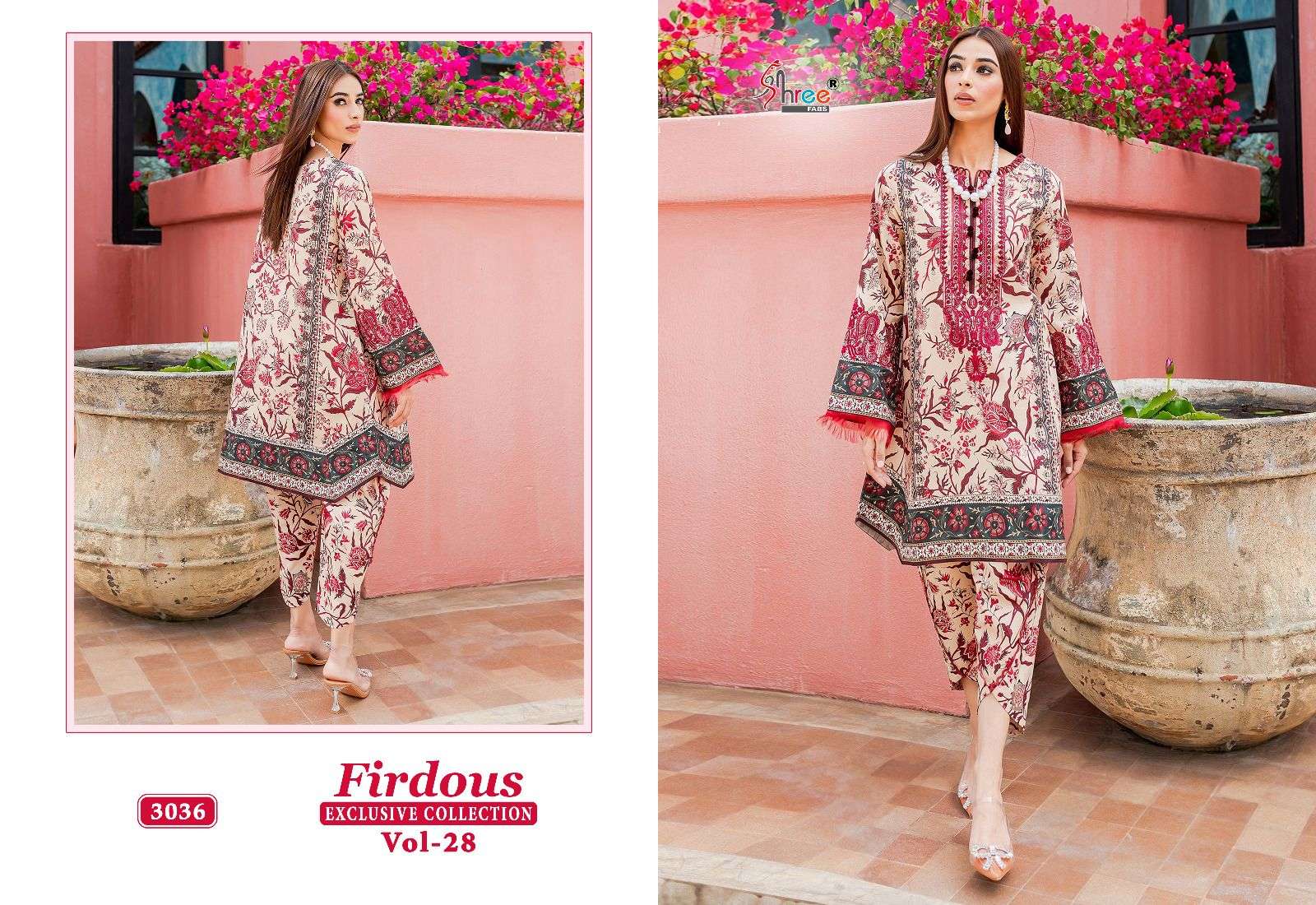 shree fabs firdous vol-28 3036-3043 series trendy designer pakistani salwar suits catalogue manufacturer surat 