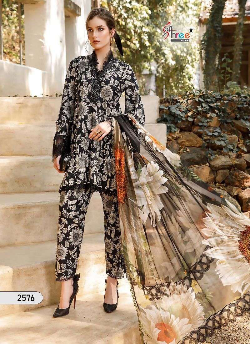 shree fabs m prints spring summer vol-1 nx 2576-2579 series stylish designer pakistani salwar suits manufacturer surat 