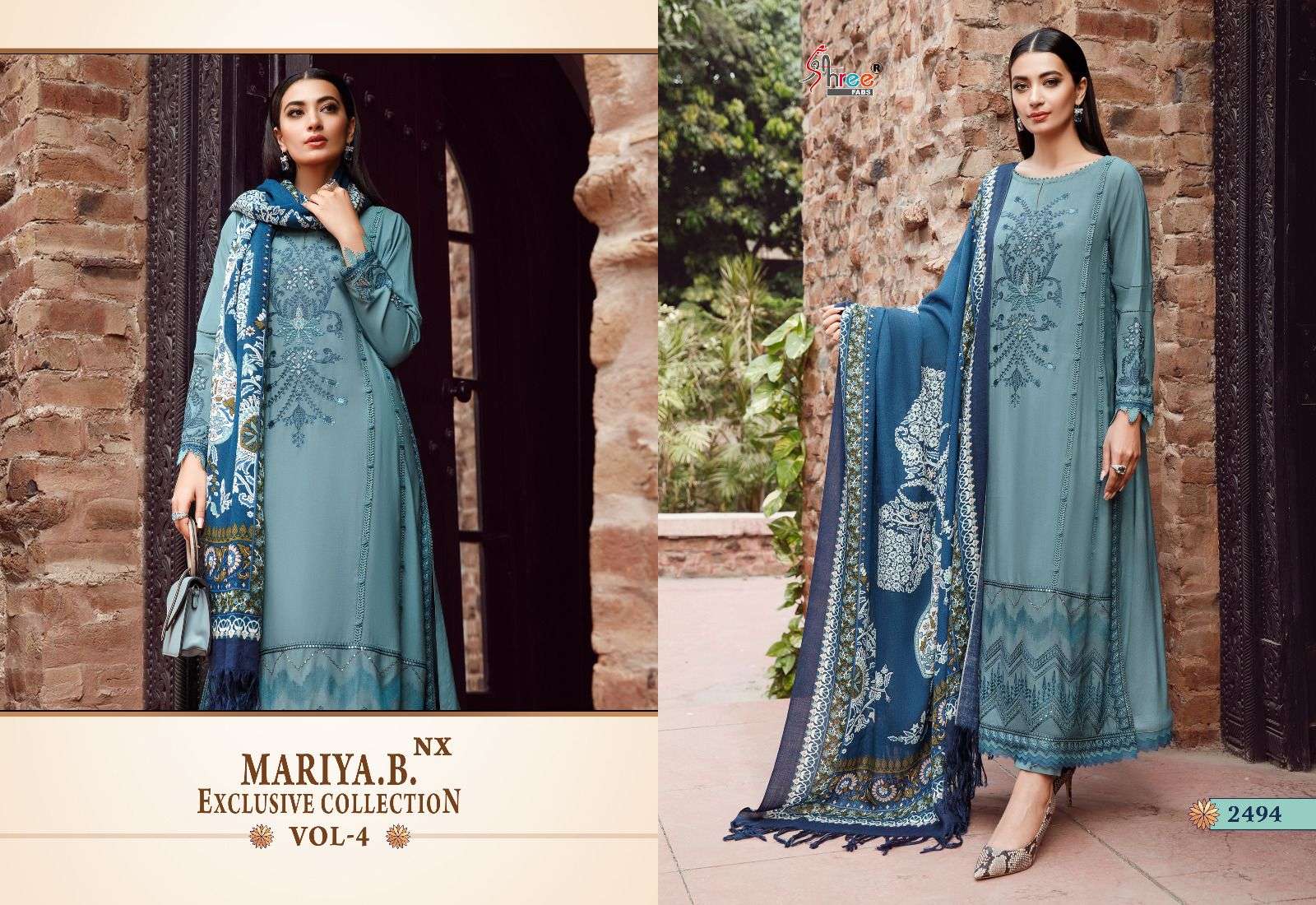 shree fabs mariya b vol-4 nx pakistani salwar kameez catalogue manufacturer surat