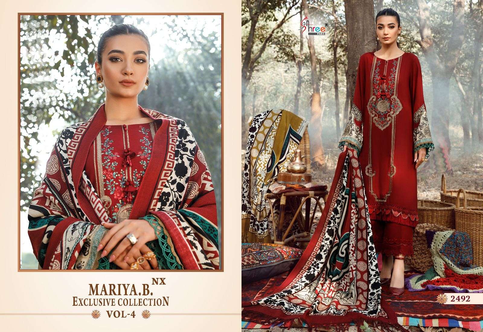 shree fabs mariya b vol-4 nx stylish designer salwar kameez catalogue wholesaler surat 