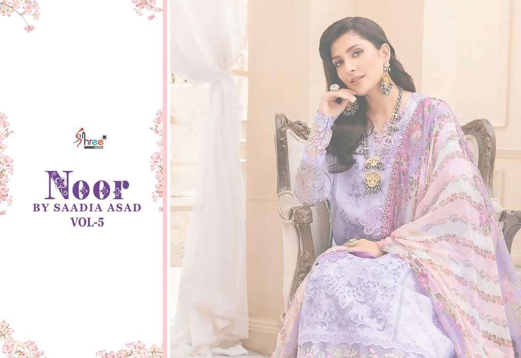 shree fabs noor vol-5 stylish designer salwar kameez catalogue wholesaler surat 