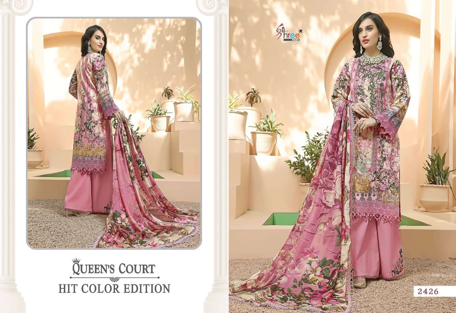 shree fabs queens court hit color edition 2426 series stylish designer pakistani salwar suits wholesaler surat