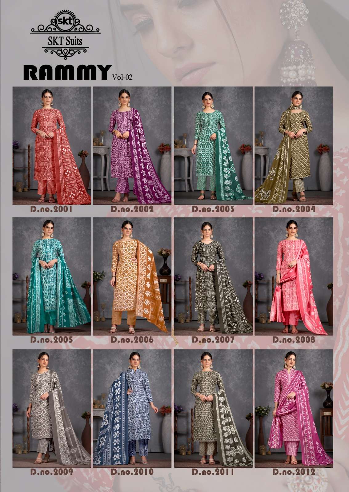 skt suits rammy vol-2 2001-2012 series fancy designer dress material catalogue online market surat 