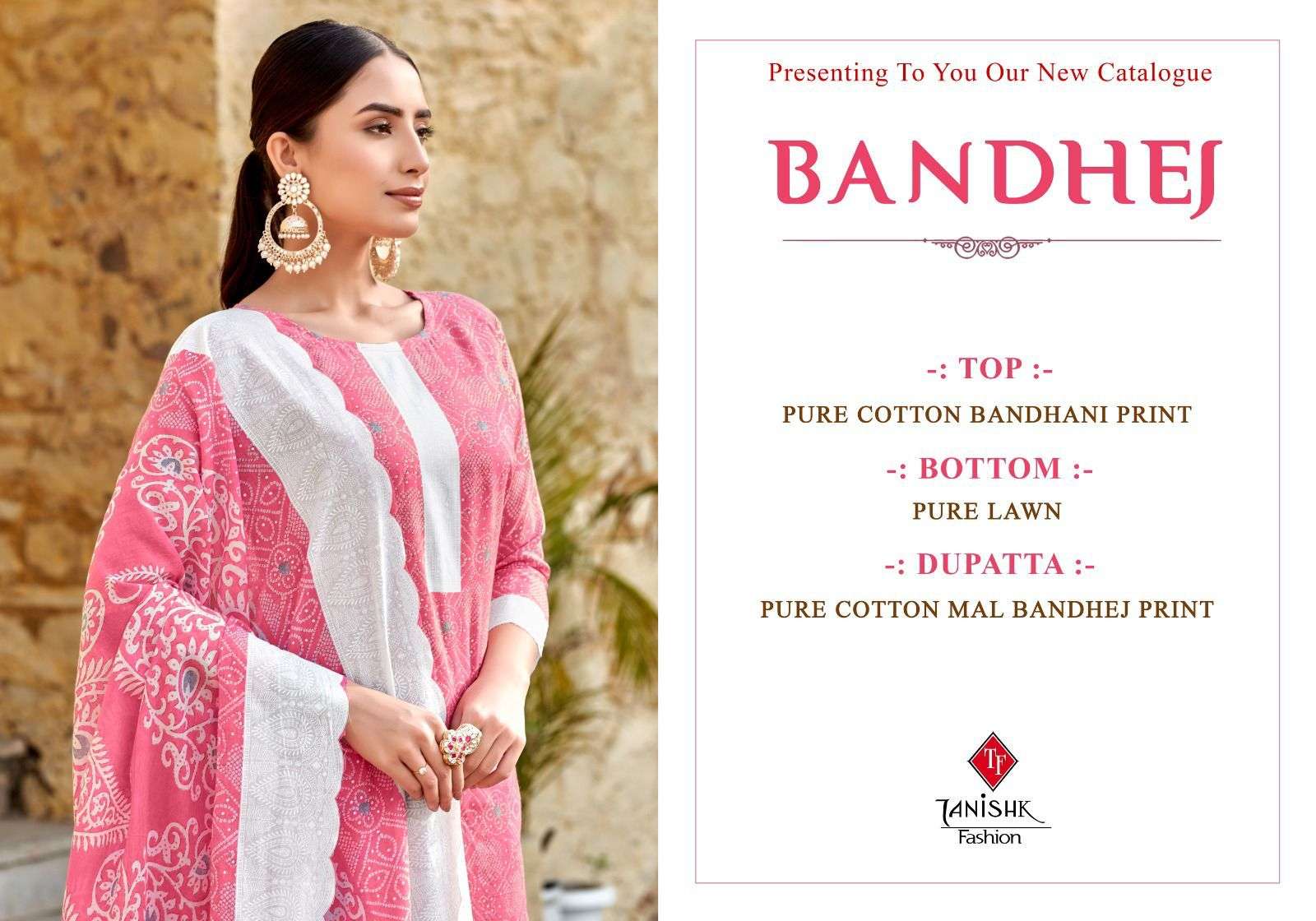 tanishk fashion bandhej 6601-6608 series trendy designer salwar kameez catalogue wholesale price surat 