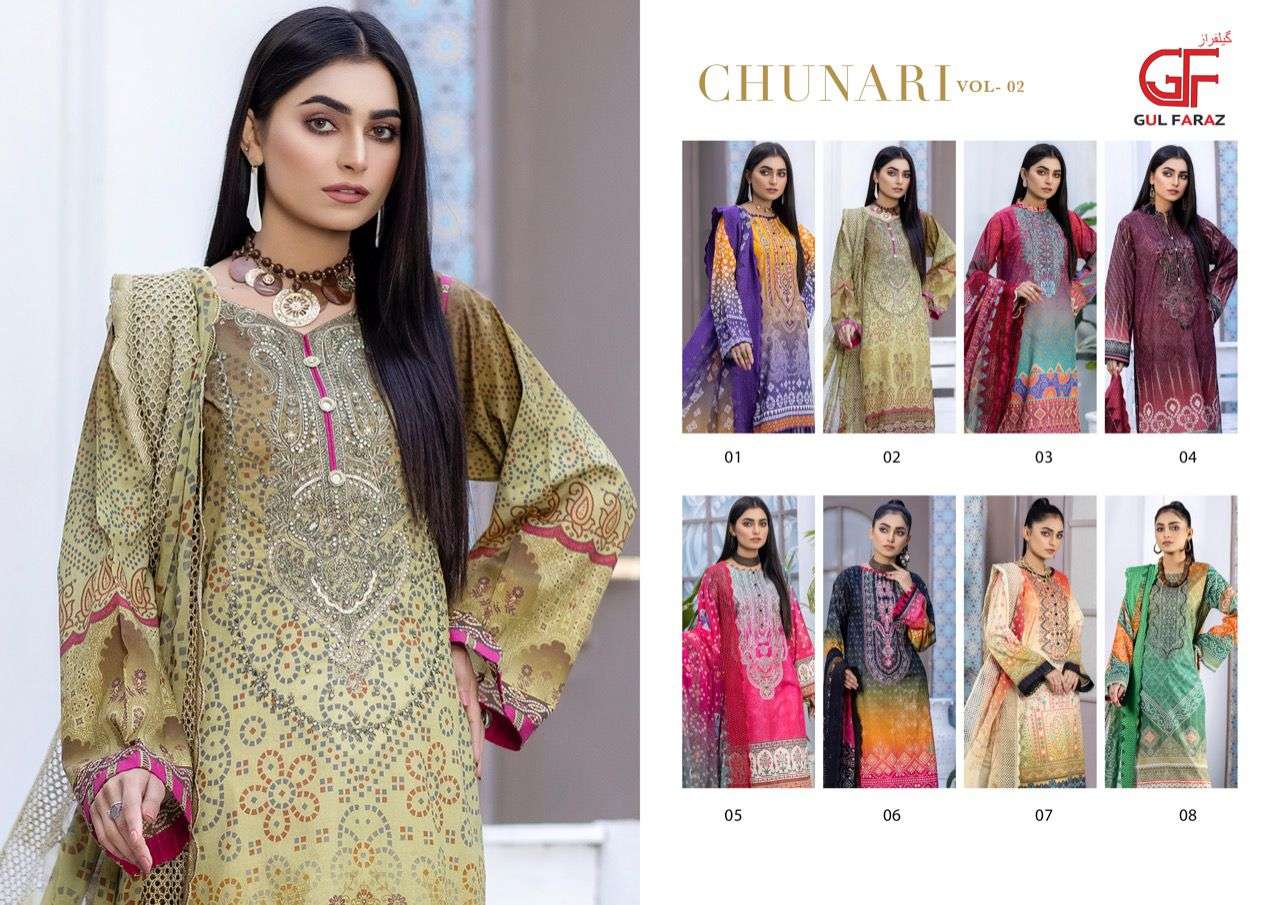 tanishk fashion chunari vol-2 01-08 series pakistani salwar kameez catalogue online market surat 