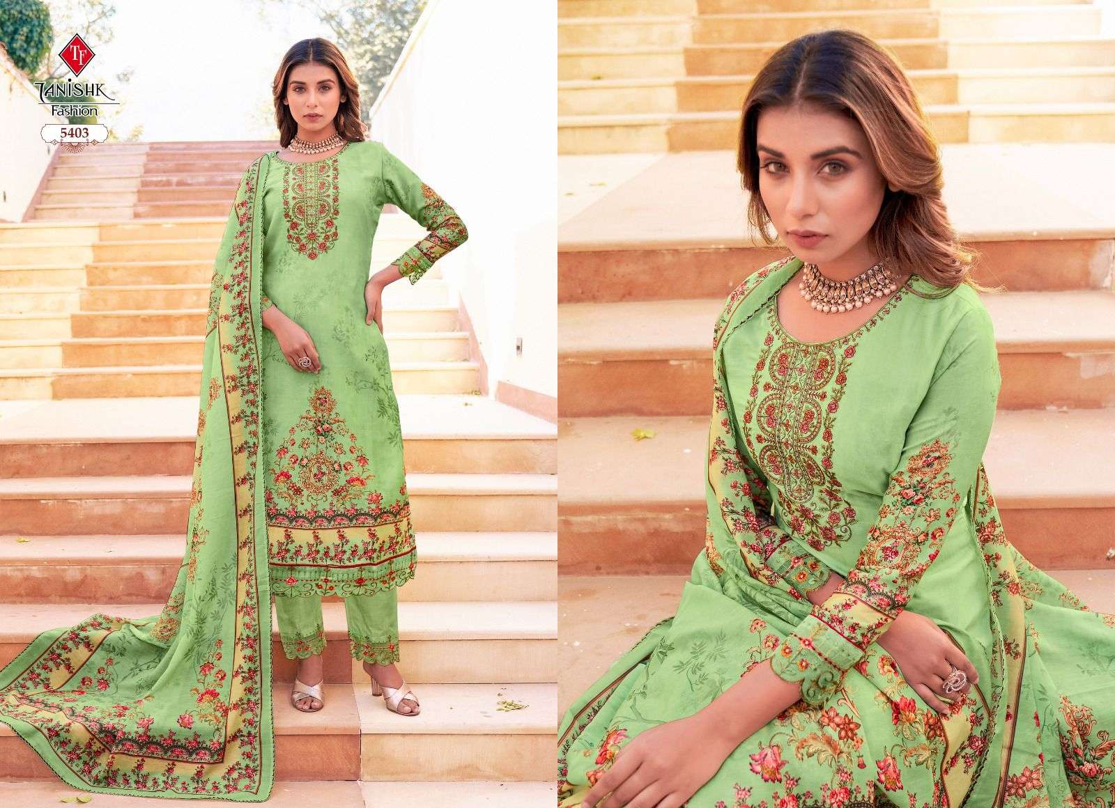 tanishk fashion ibadat 5401-5408 series trendy designer pakistani salwar suits catalogue wholesale price surat 