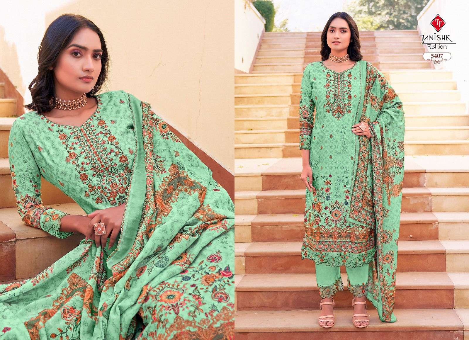 tanishk fashion ibadat 5401-5408 series trendy designer pakistani salwar suits catalogue wholesale price surat 