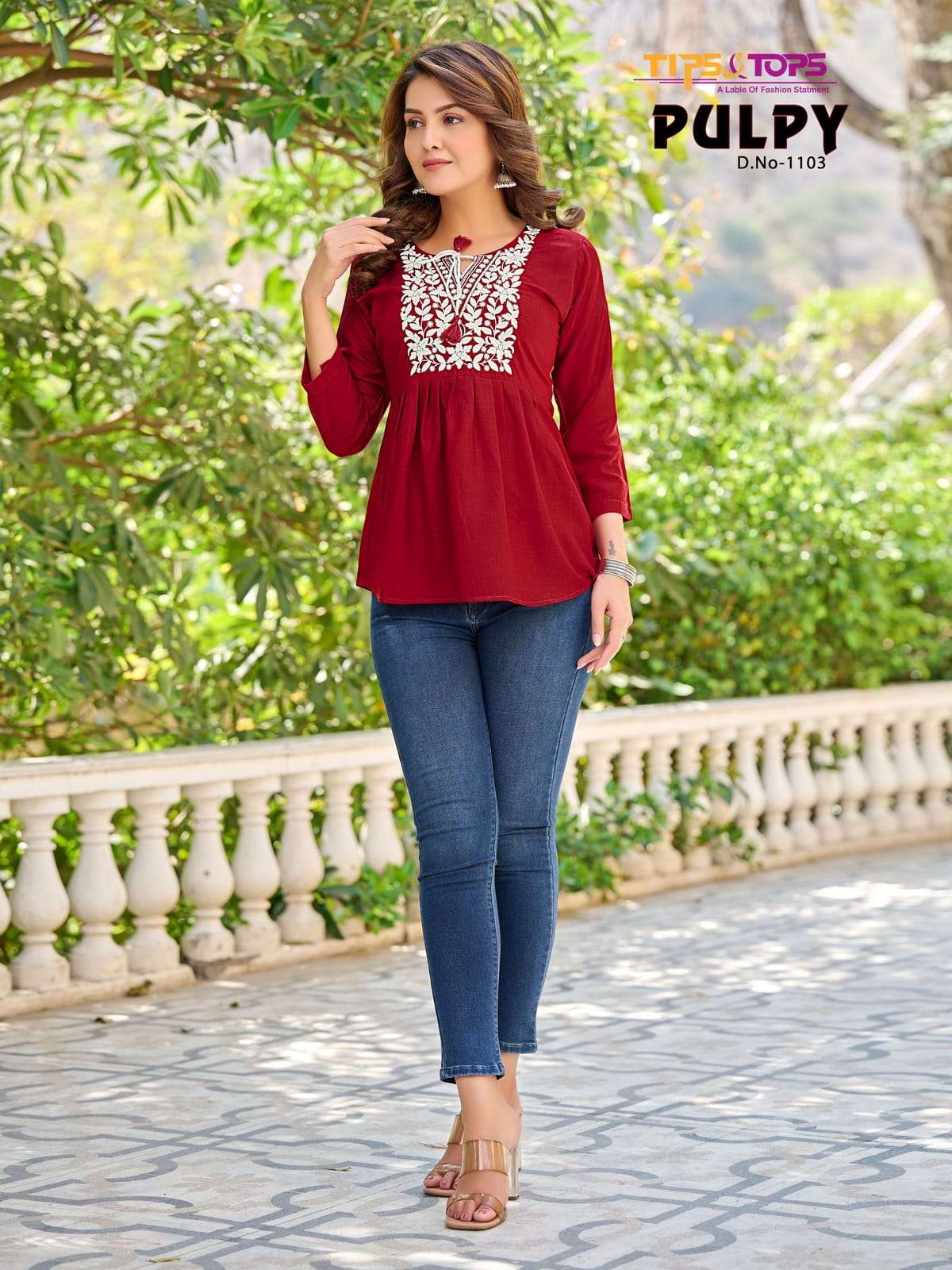 tips&tops pulpy vol-11 heavy rayon desoigner short tops collection wholesale price 