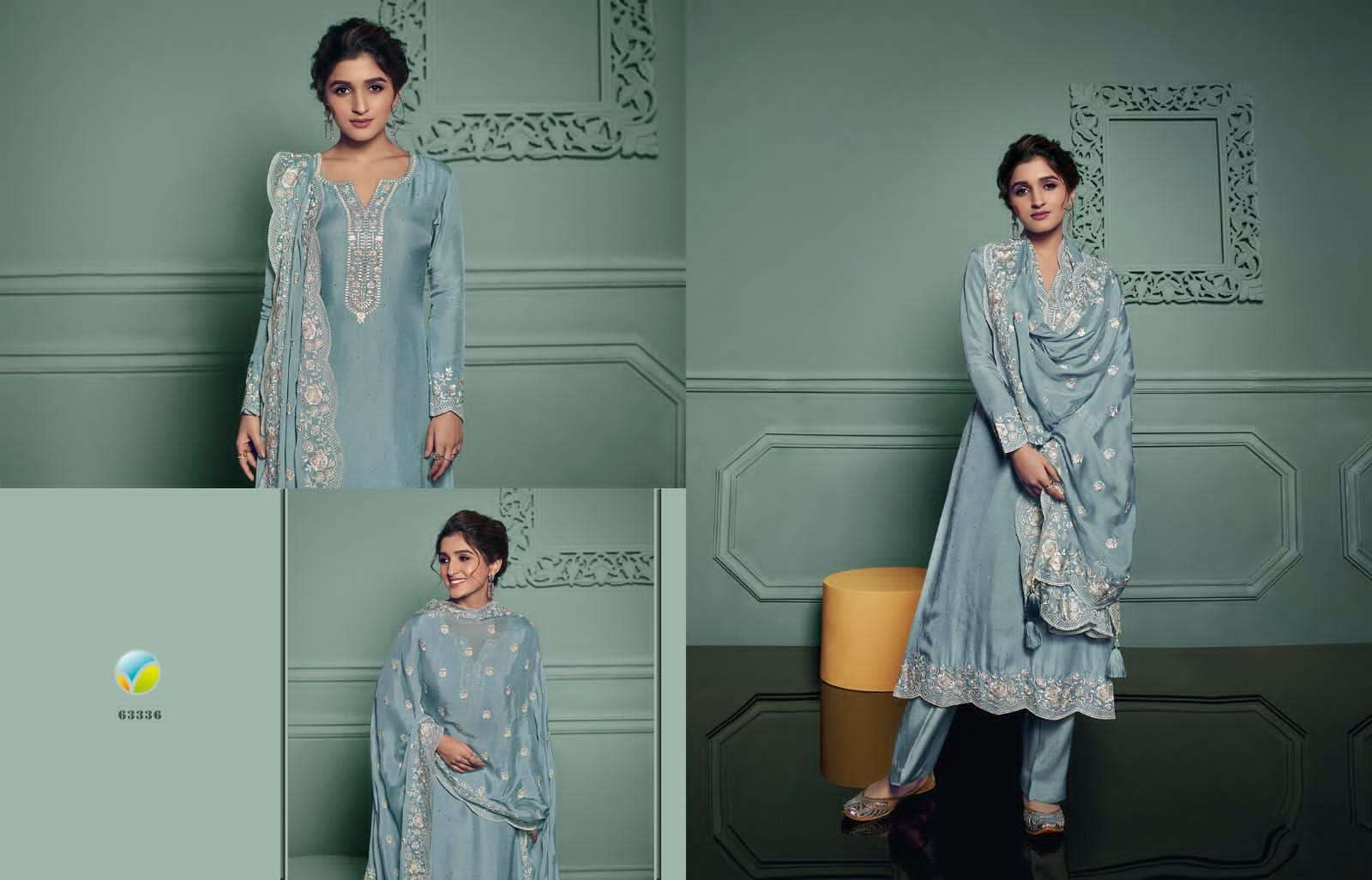 vinay fashion saanvi 63331-63338 series party wear salwar suits catalogue manufacturer surat