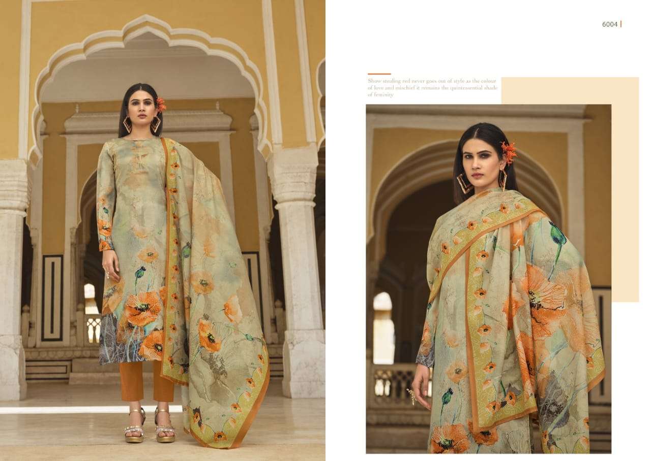 viona suits naazma 6001-6006 series pure cotton digital printed unstich salwar kameez surat